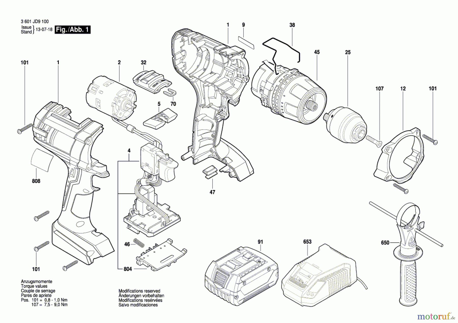  Bosch Akku Werkzeug Akku-Bohrschrauber GSR 18 VE-2-LI Seite 1