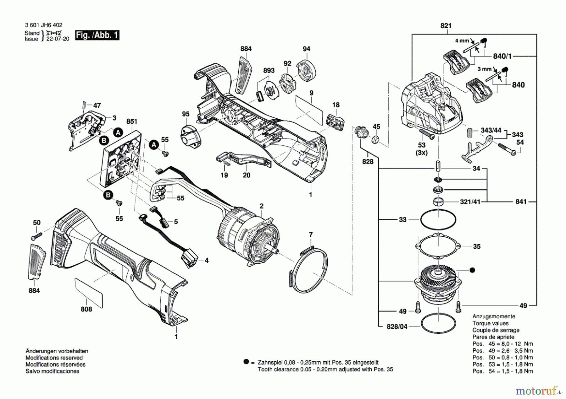  Bosch Akku Werkzeug Akku-Winkelschleifer GWS 18V-15 C Seite 1