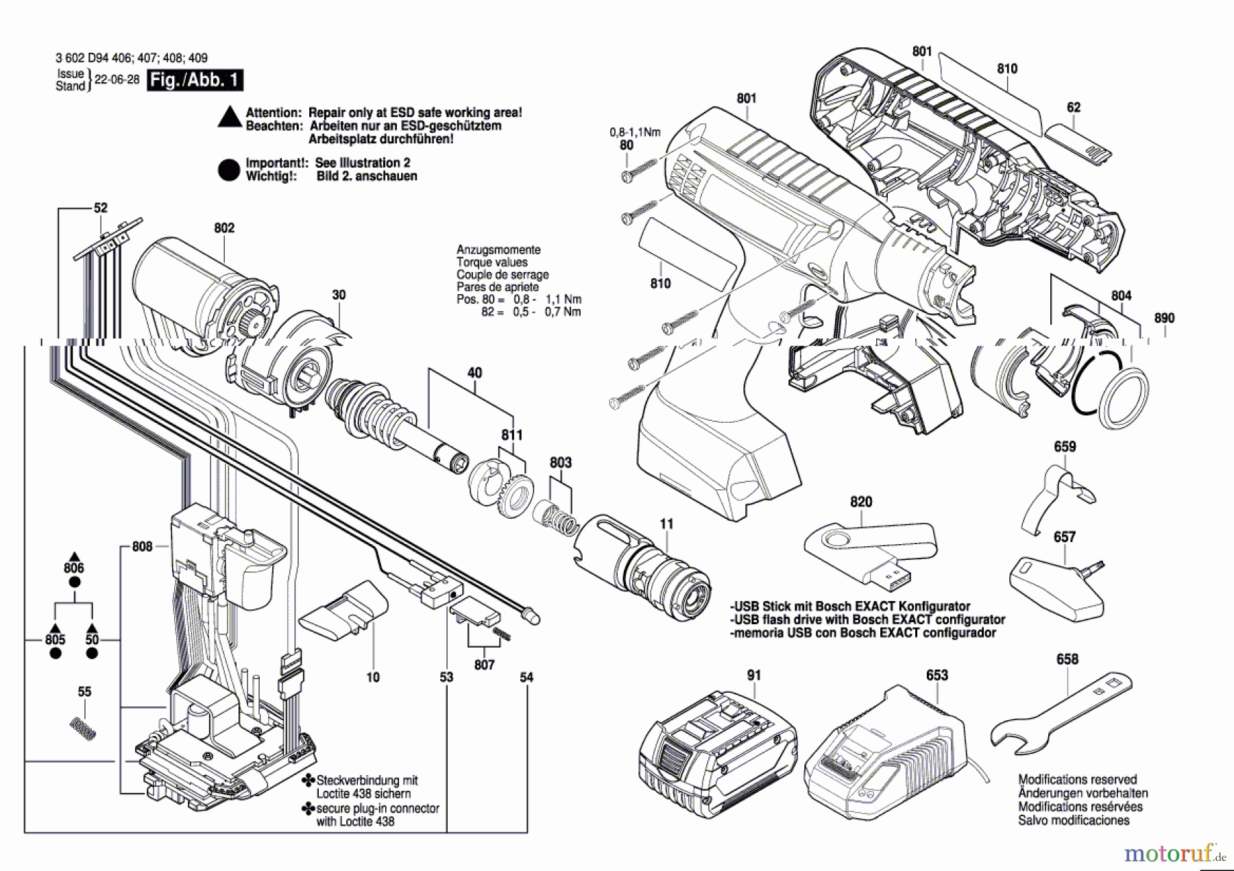  Bosch Akku Werkzeug Iw-Akku-Schrauber EXACT ION 6-1500 WK Seite 1