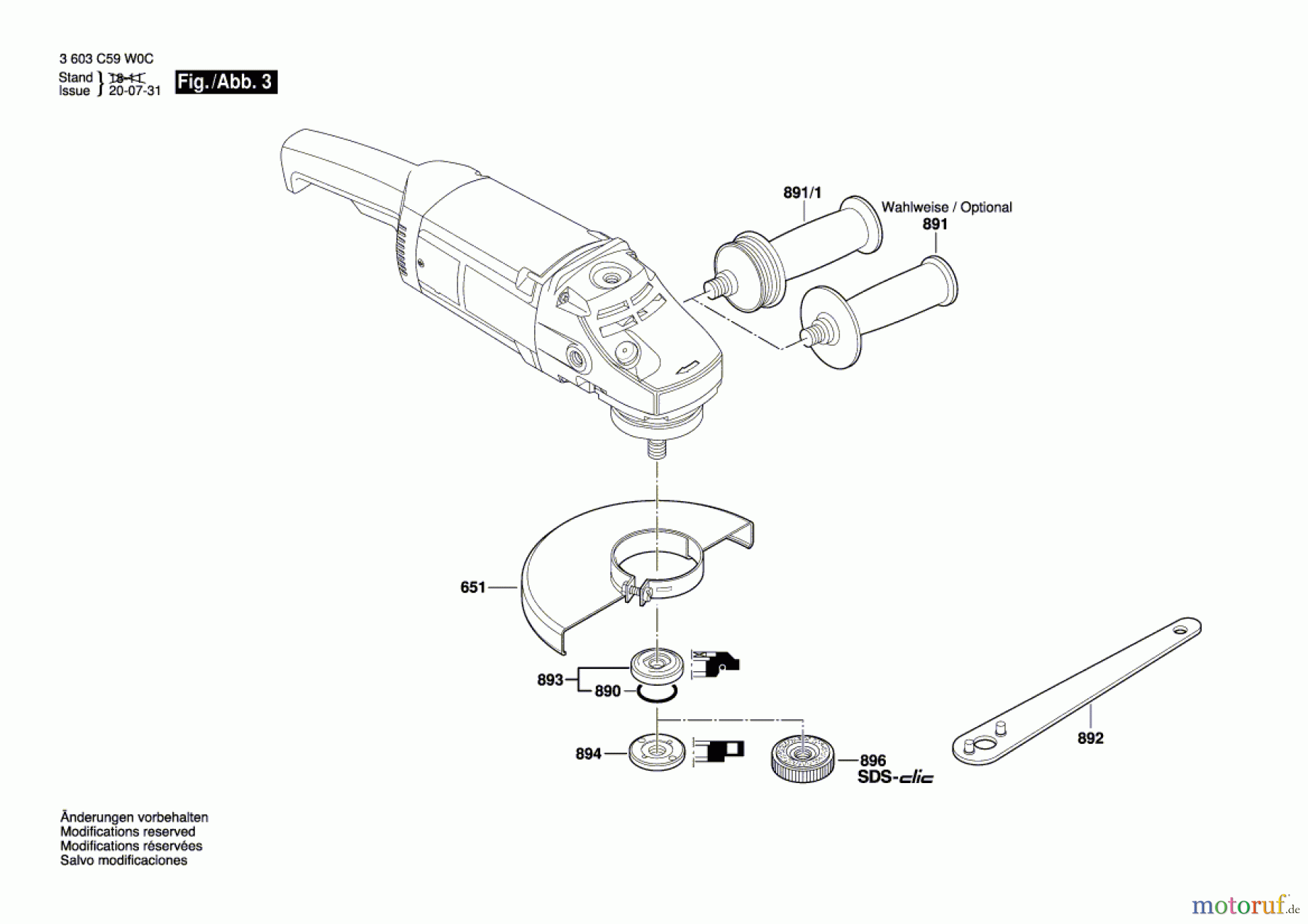  Bosch Werkzeug Winkelschleifer PWS 20-230 Seite 3