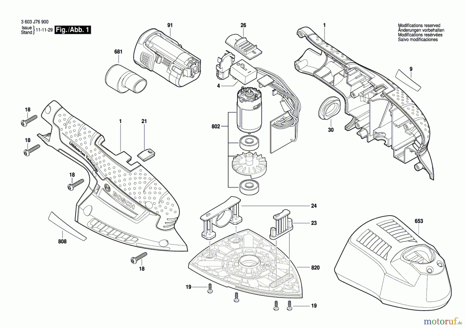  Bosch Akku Werkzeug Akku-Schwingschleifer EasySander 12 Seite 1