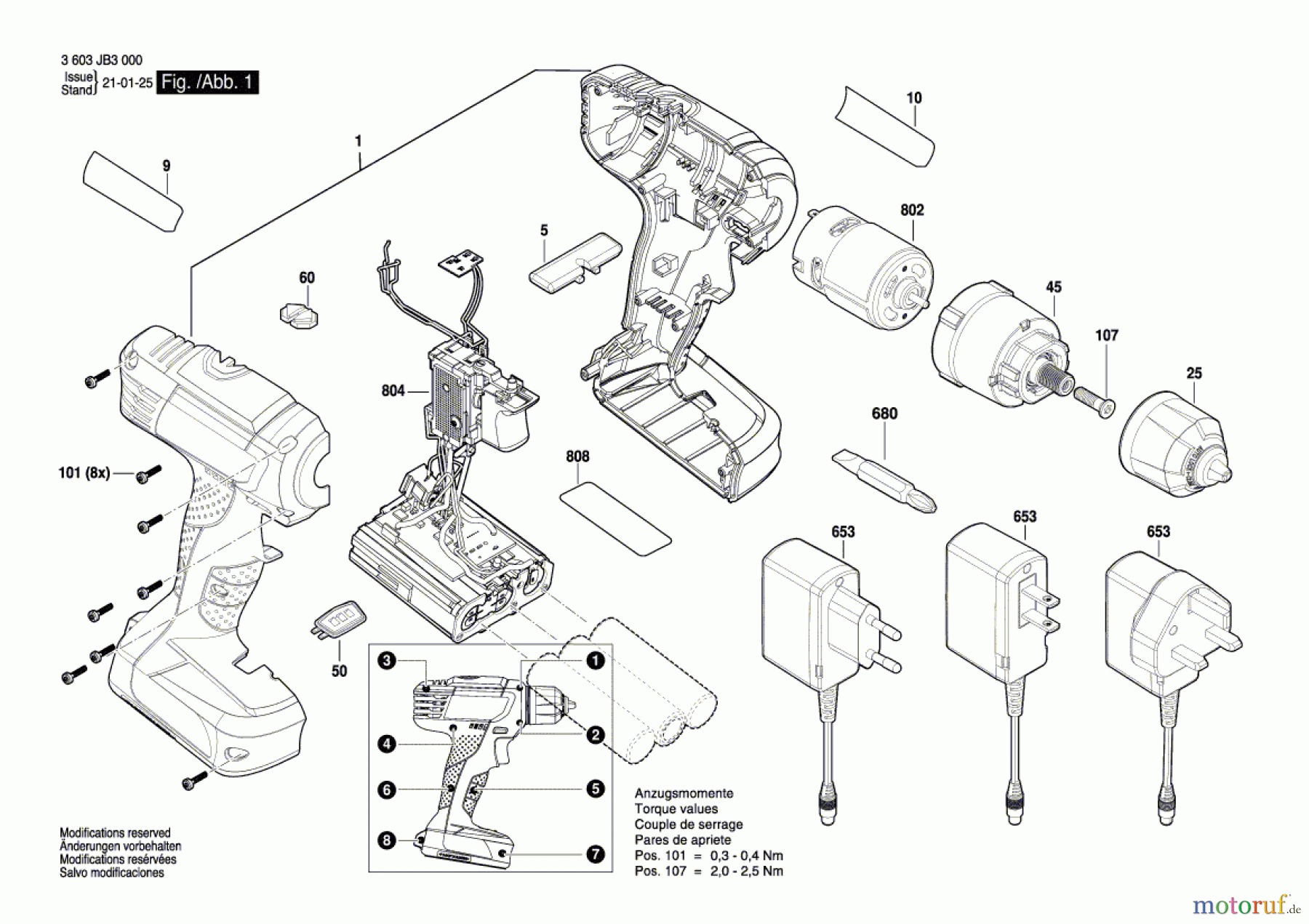  Bosch Akku Werkzeug Akku-Bohrschrauber EasyDrill 12 Seite 1