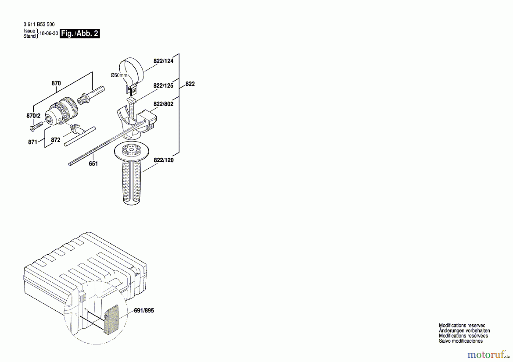  Bosch Werkzeug Bohrhammer 2 Kg GBH 2-25 Seite 2