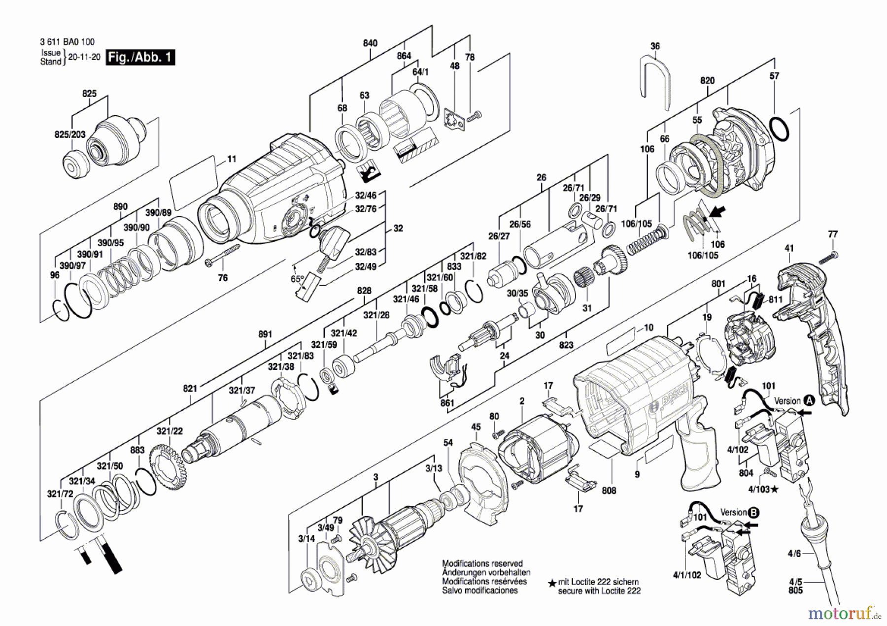  Bosch Werkzeug Bohrhammer GBH 2-24DF Seite 1