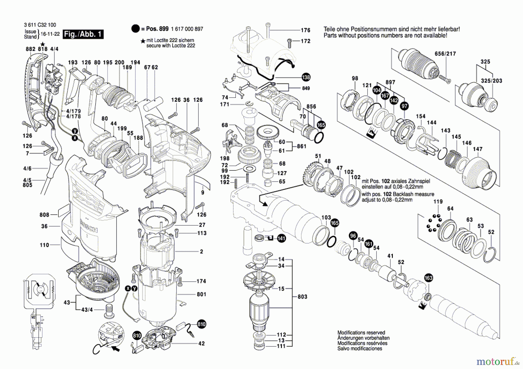 Bosch Werkzeug Bohrhammer GBH 4-32 DFR Seite 1