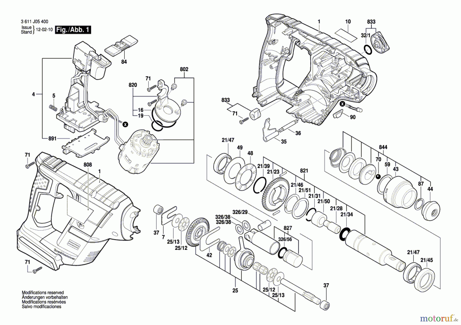  Bosch Akku Werkzeug Akku-Bohrhammer GBH 18 V-LI Seite 1