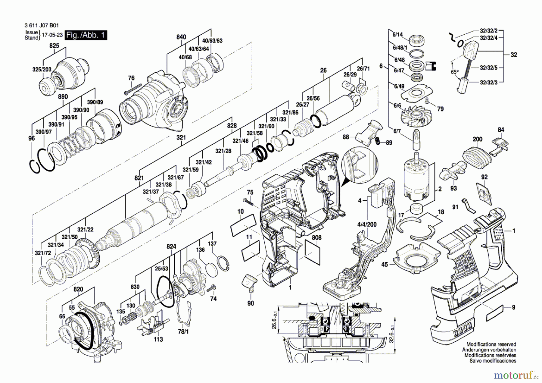  Bosch Akku Werkzeug Akku-Bohrhammer A 36 BH WF Seite 1