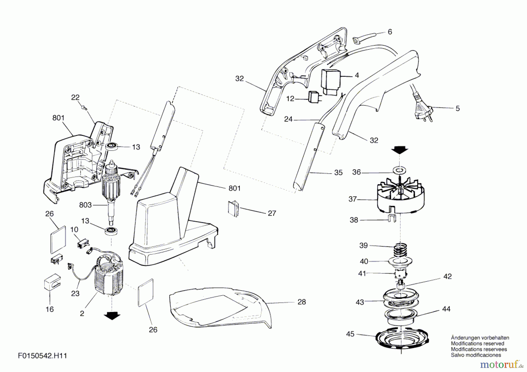  Bosch Gartengeräte Rasentrimmer 542H1 Seite 1