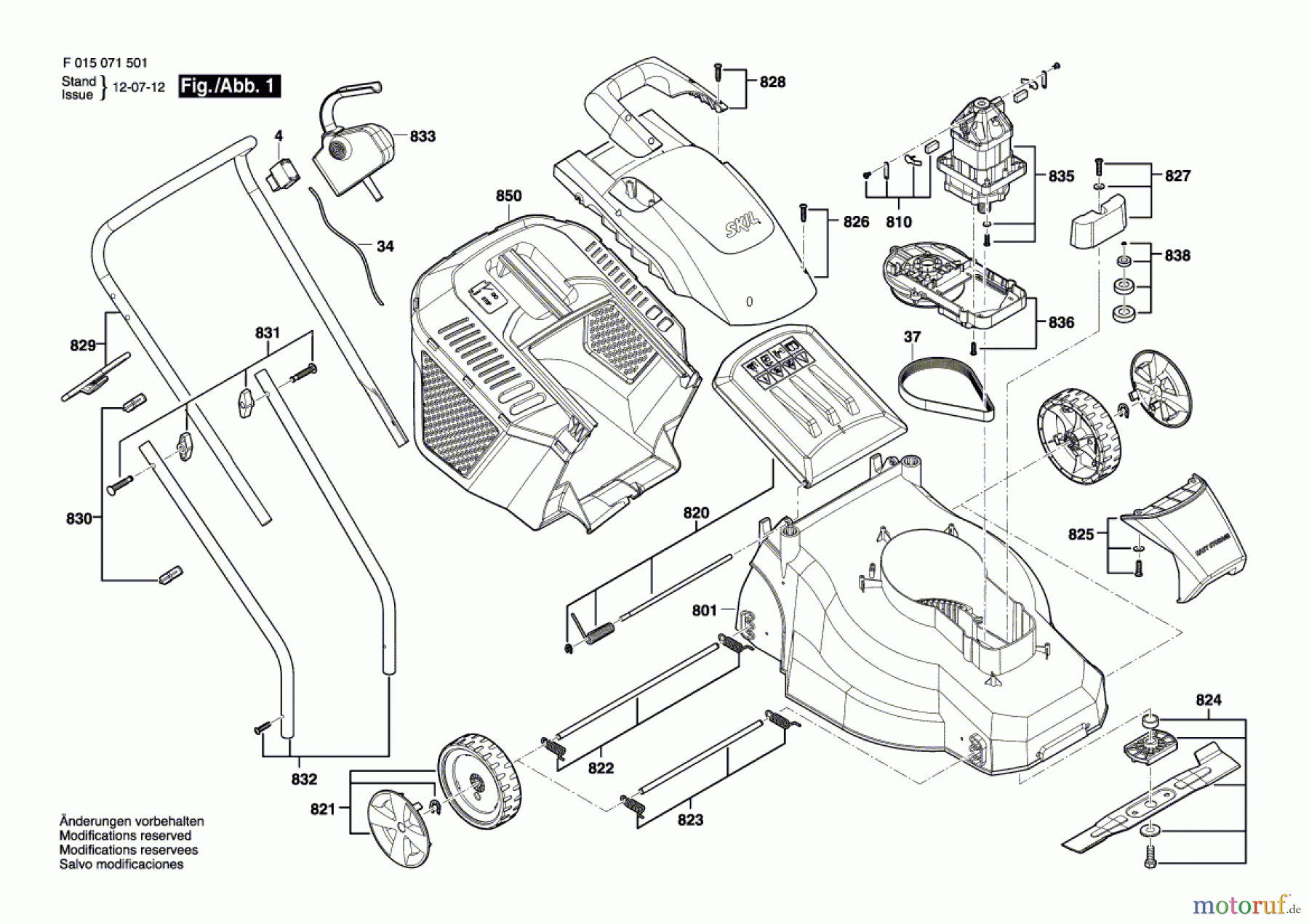  Bosch Gartengeräte Rasenmäher 0715 Seite 1