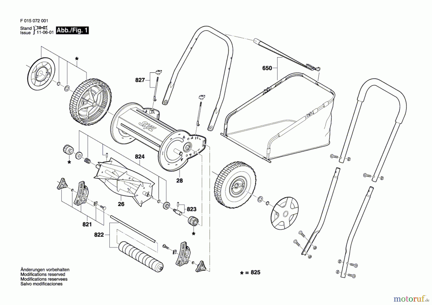  Bosch Gartengeräte Rasenmäher 0725 Seite 1