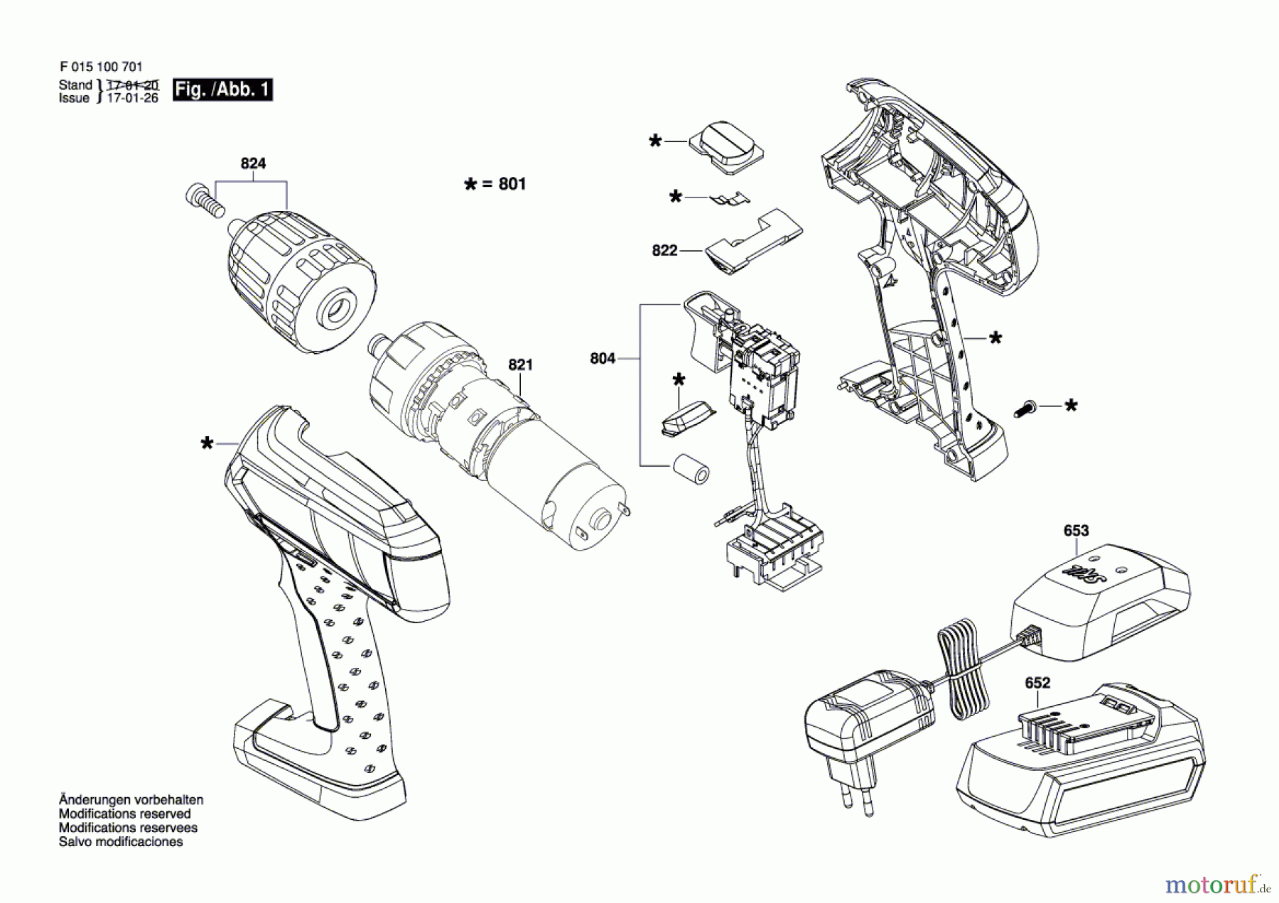  Bosch Akku Werkzeug Akku-Bohrschrauber 1007 Seite 1