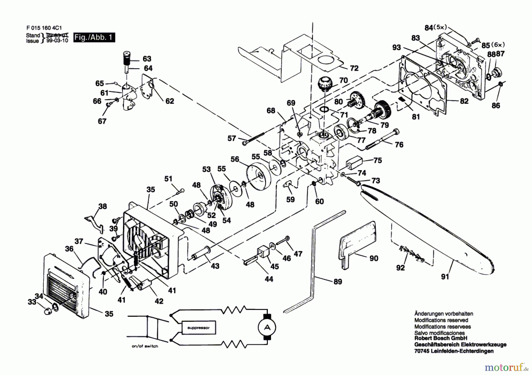  Bosch Gartengeräte Kettensäge 1604H1 Seite 1