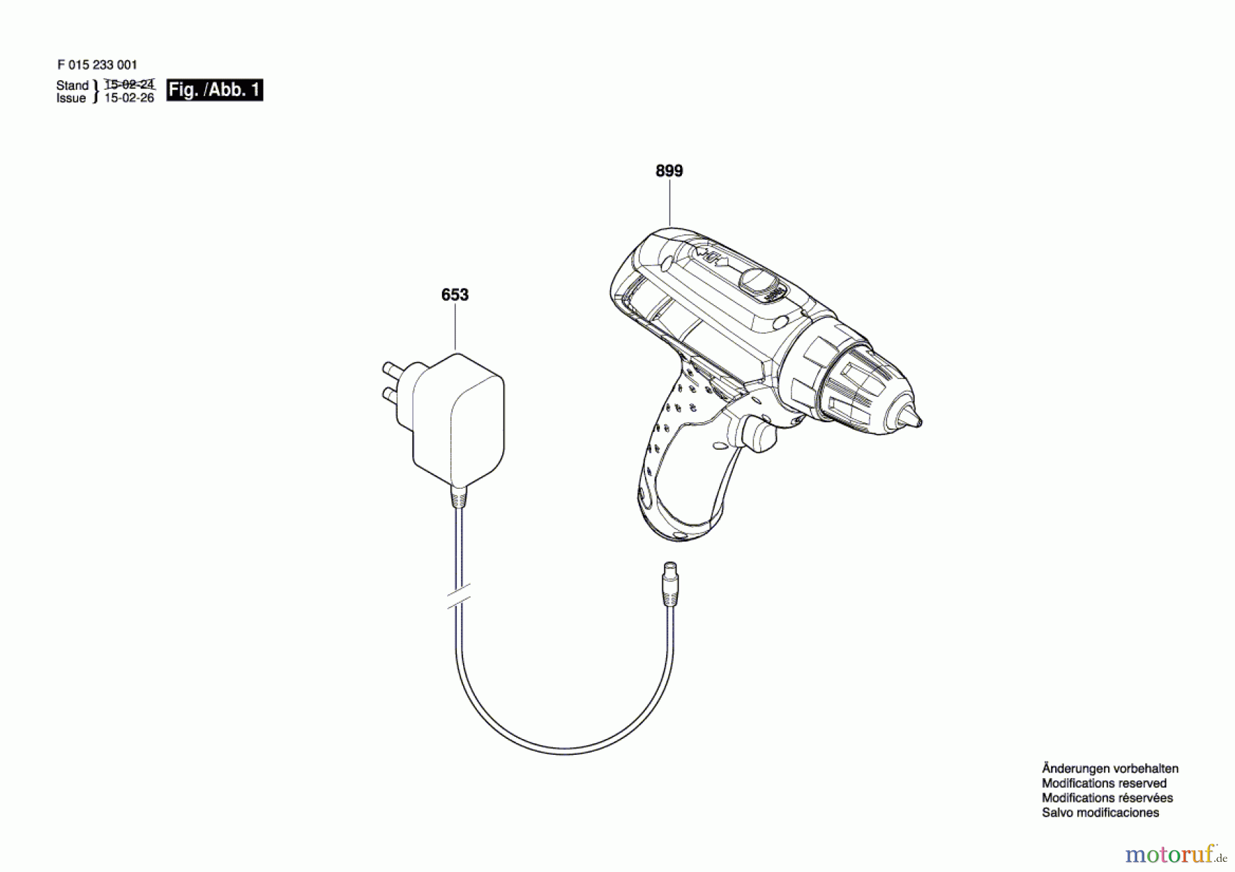  Bosch Akku Werkzeug Akku-Bohrschrauber 2330 Seite 1