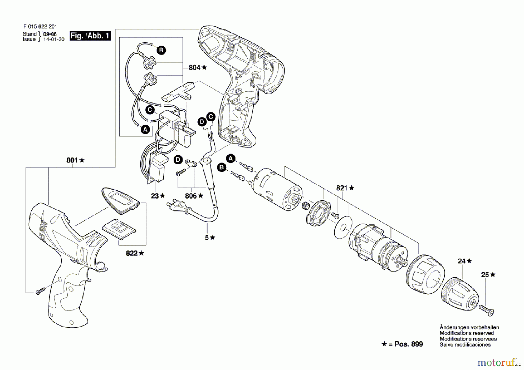  Bosch Werkzeug Bohrschrauber 6222 Seite 1