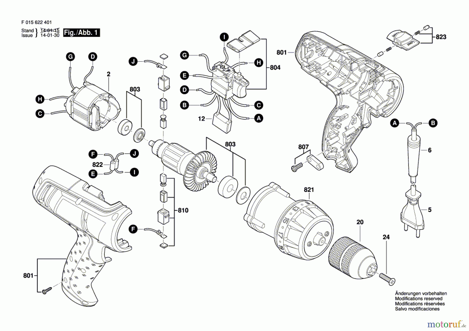  Bosch Werkzeug Bohrschrauber 6224 Seite 1