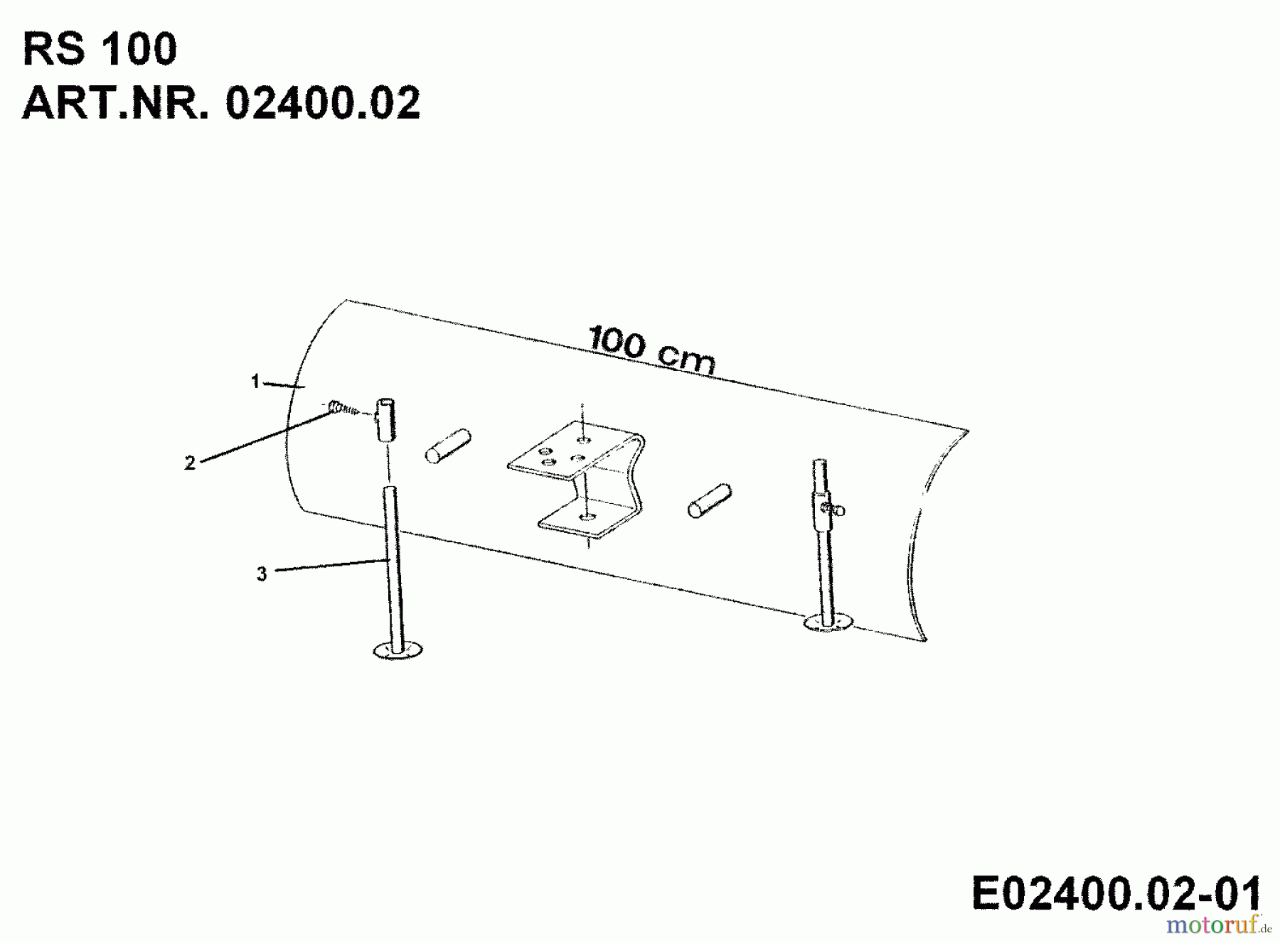  MTD Zubehör Zubehör Einachser Räumschild RS 100 für 550-750 02400.02  (1992) Grundgerät