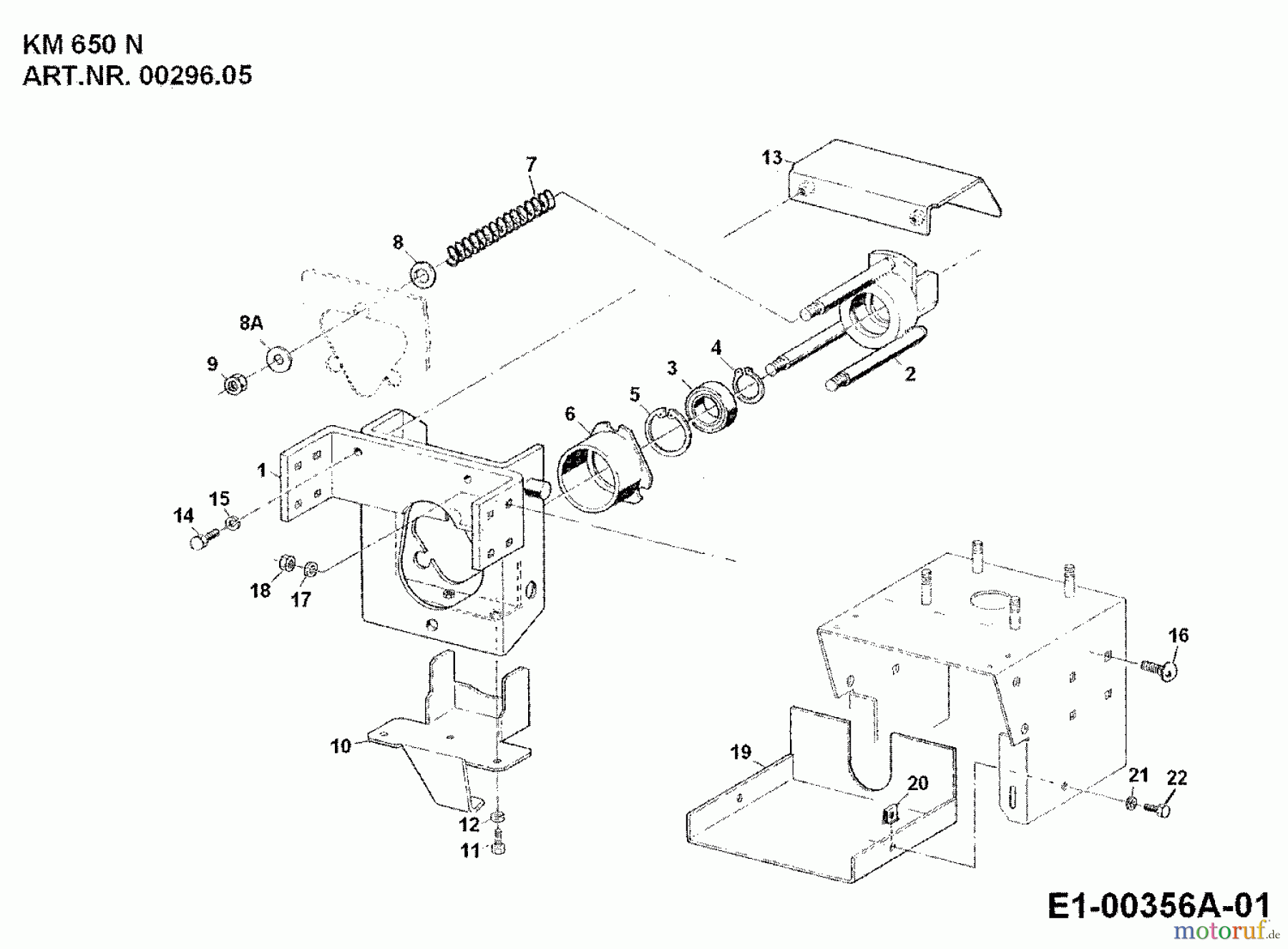  MTD Zubehör Zubehör Einachser Frontkehrmaschine KM 650 N für 550-750 00296.05  (1992) Adapter