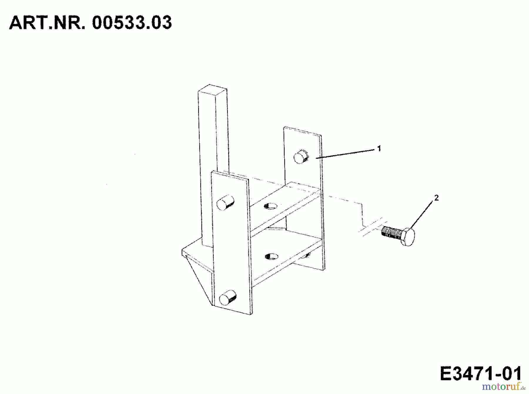  MTD Zubehör Zubehör Einachser Frontgewichtsträger für FGP mit Bügelaufnahme für 550, 650 00533.03  (1989) Gewichtsträger