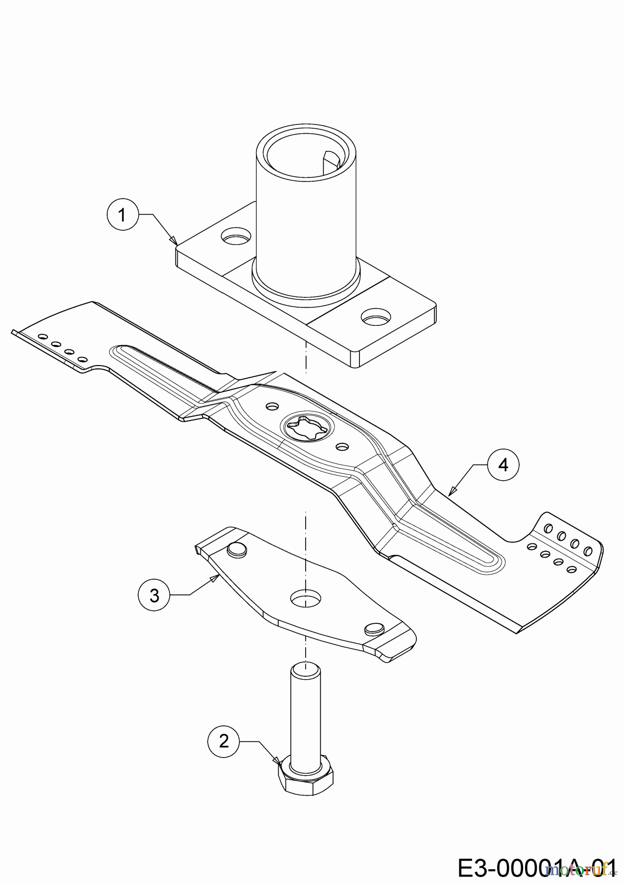  Cub Cadet Motormäher XM1 DP46 11A-YAKC603  (2018) Messer, Messeraufnahme