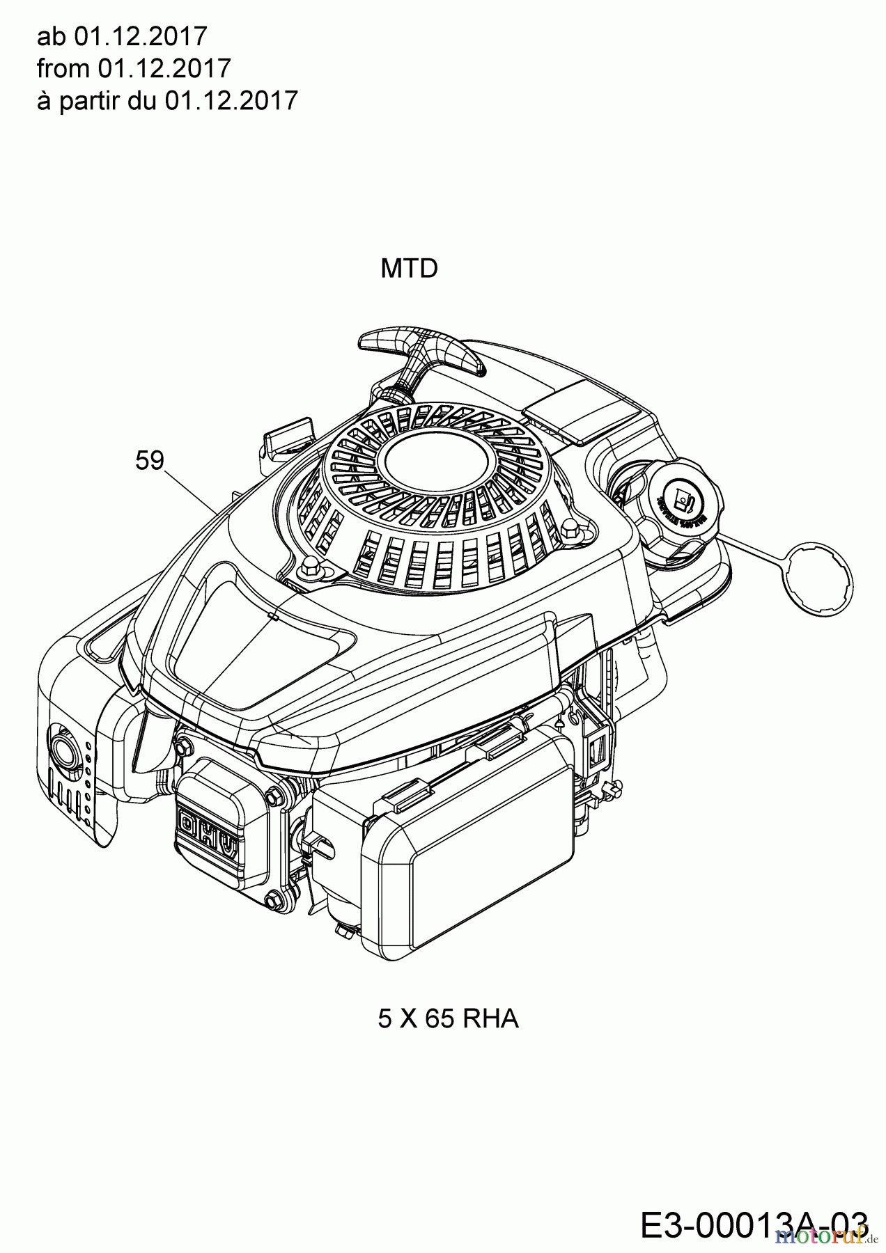  Cub Cadet Motormäher mit Antrieb CC 53 SPO V HW 12ABPVKC603  (2018) Motor MTD ab 01.12.2017