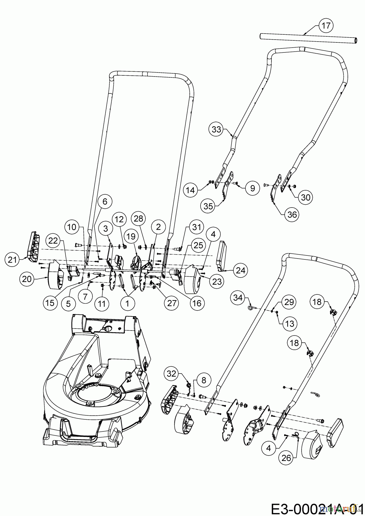  Cub Cadet Motormäher mit Antrieb XM2 ER53E 12ARZA9A603  (2018) Holm