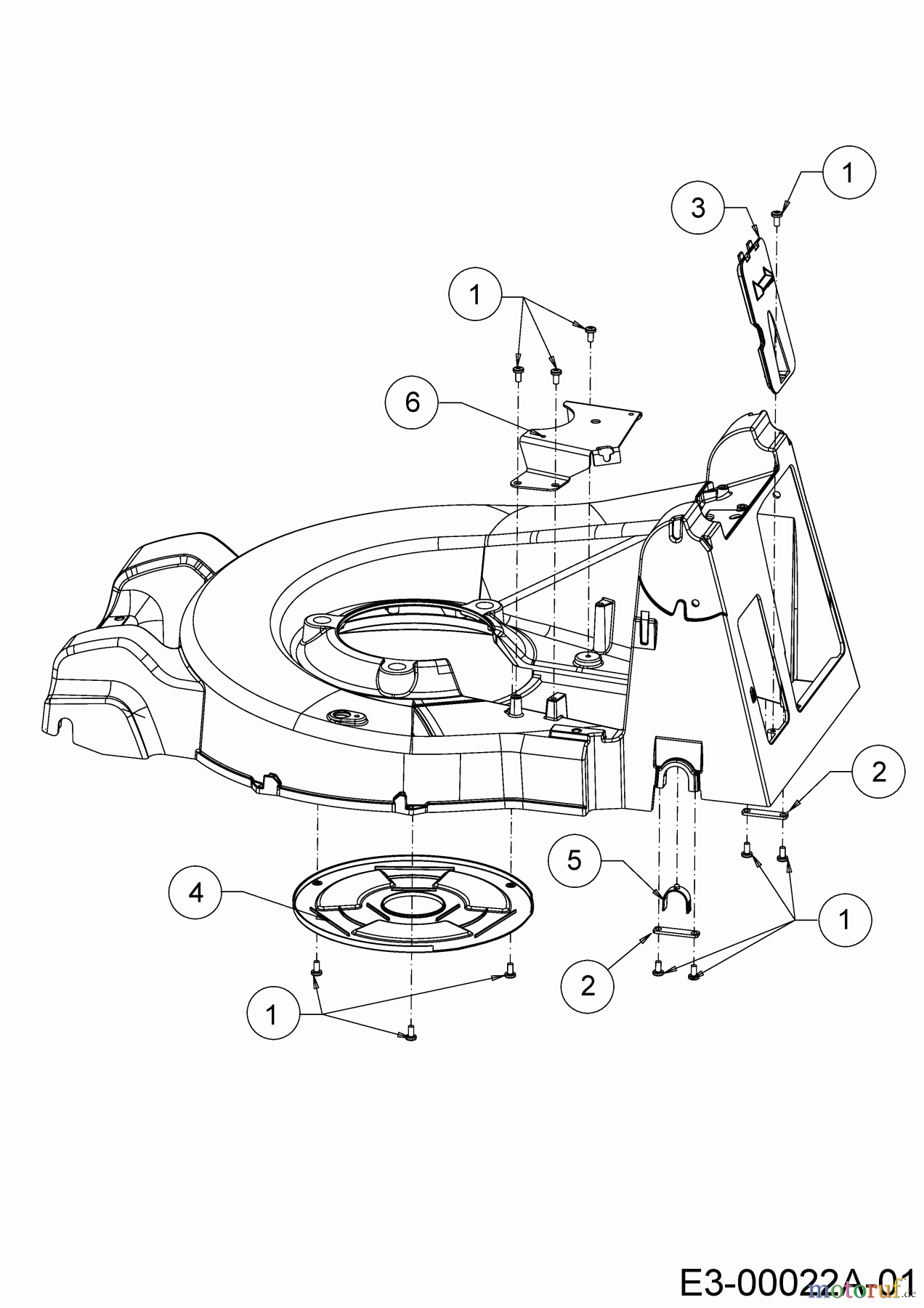  Cub Cadet Motormäher mit Antrieb XM1 ER53 12A-ZAJ4603  (2018) Abdeckungen, Achslager hinten