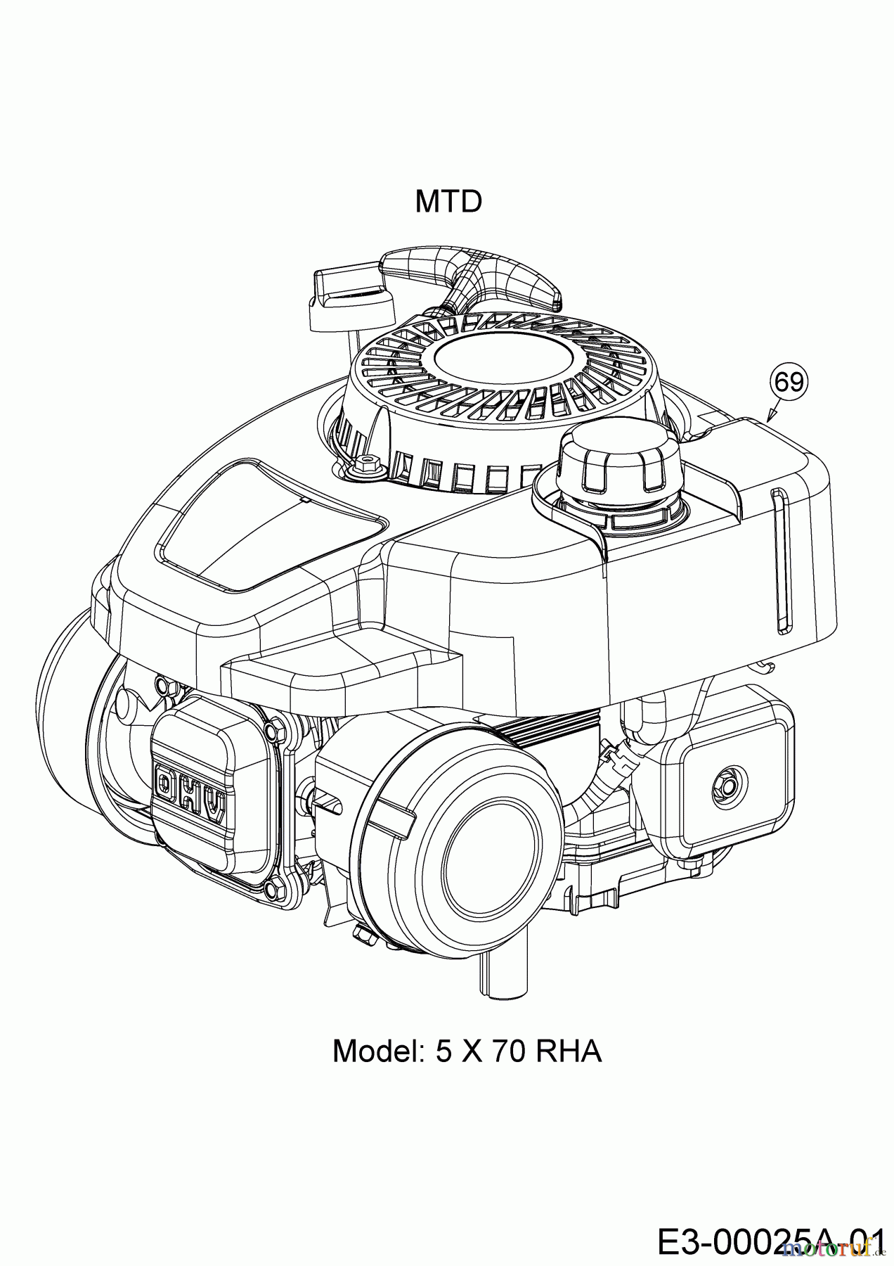 Cub Cadet Motormäher mit Antrieb XM1 ER53 12A-ZAJ4603  (2018) Motor MTD