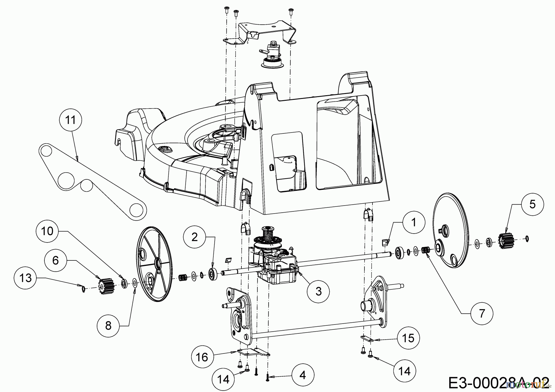  Cub Cadet Motormäher mit Antrieb XM2 DR46 12AQYADQ603  (2018) Getriebe, Keilriemen