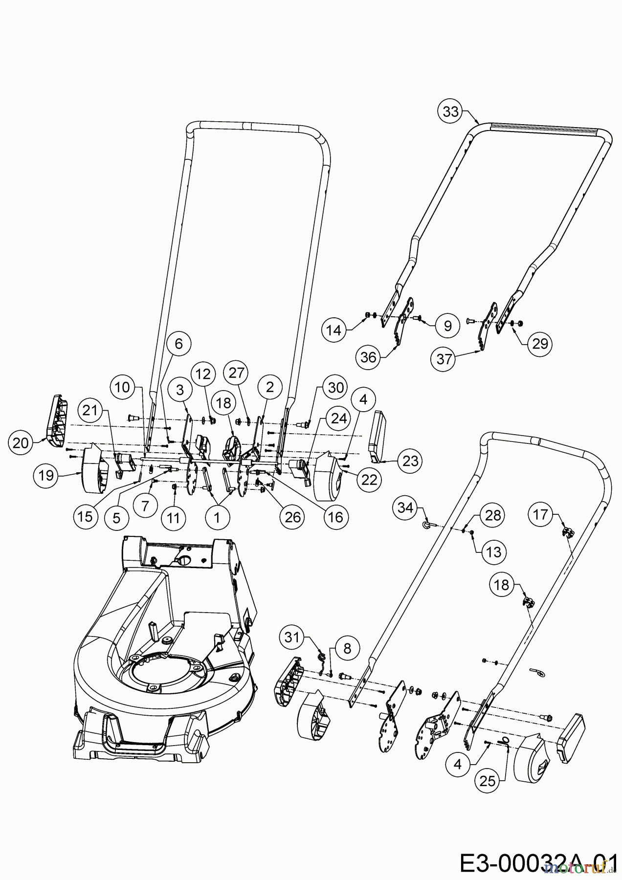  Cub Cadet Motormäher mit Antrieb XM2 DR46S 12ABYADQ603  (2018) Holm