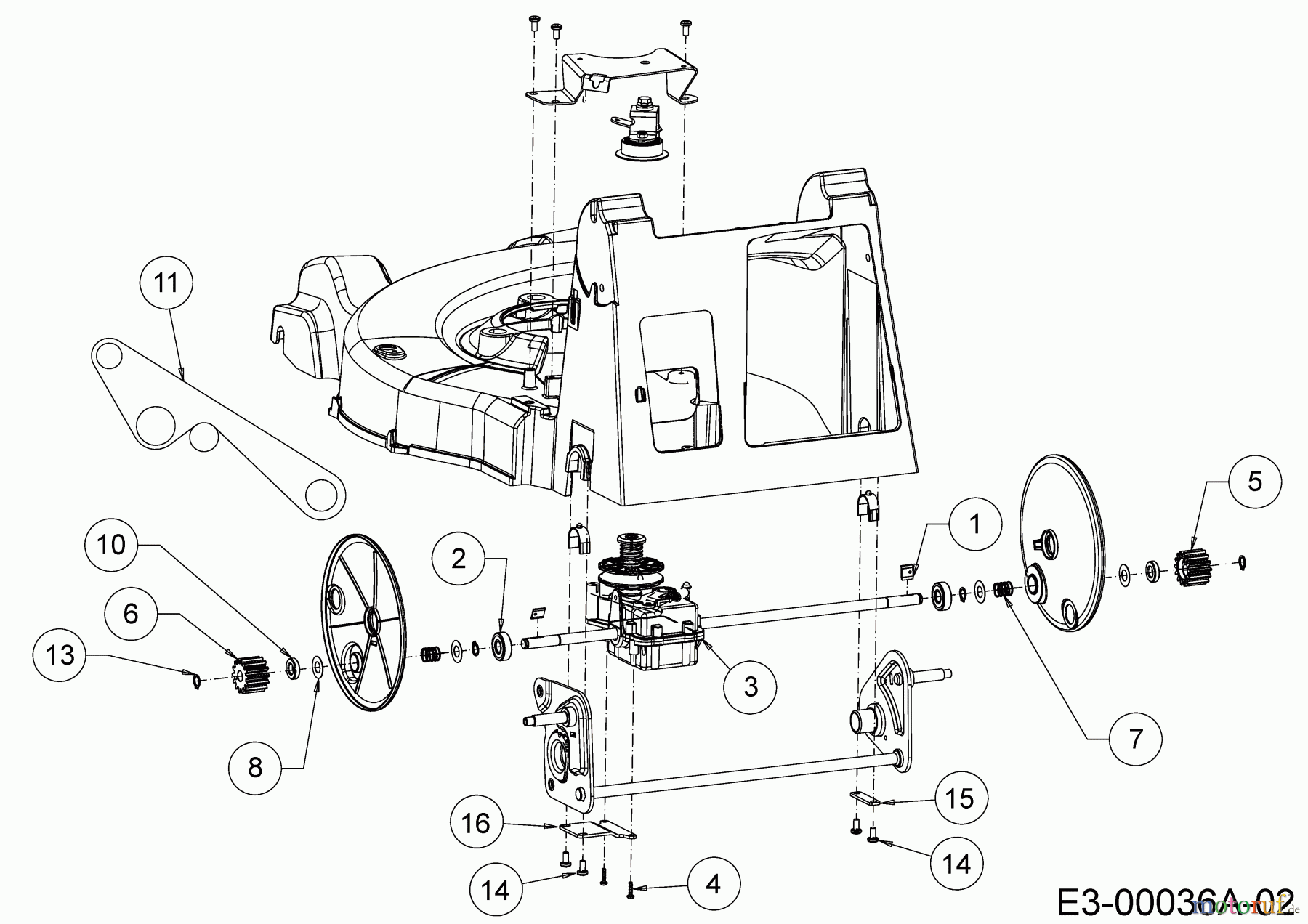  Cub Cadet Motormäher mit Antrieb XM2 ER53 12AQZAEQ603  (2018) Getriebe, Keilriemen