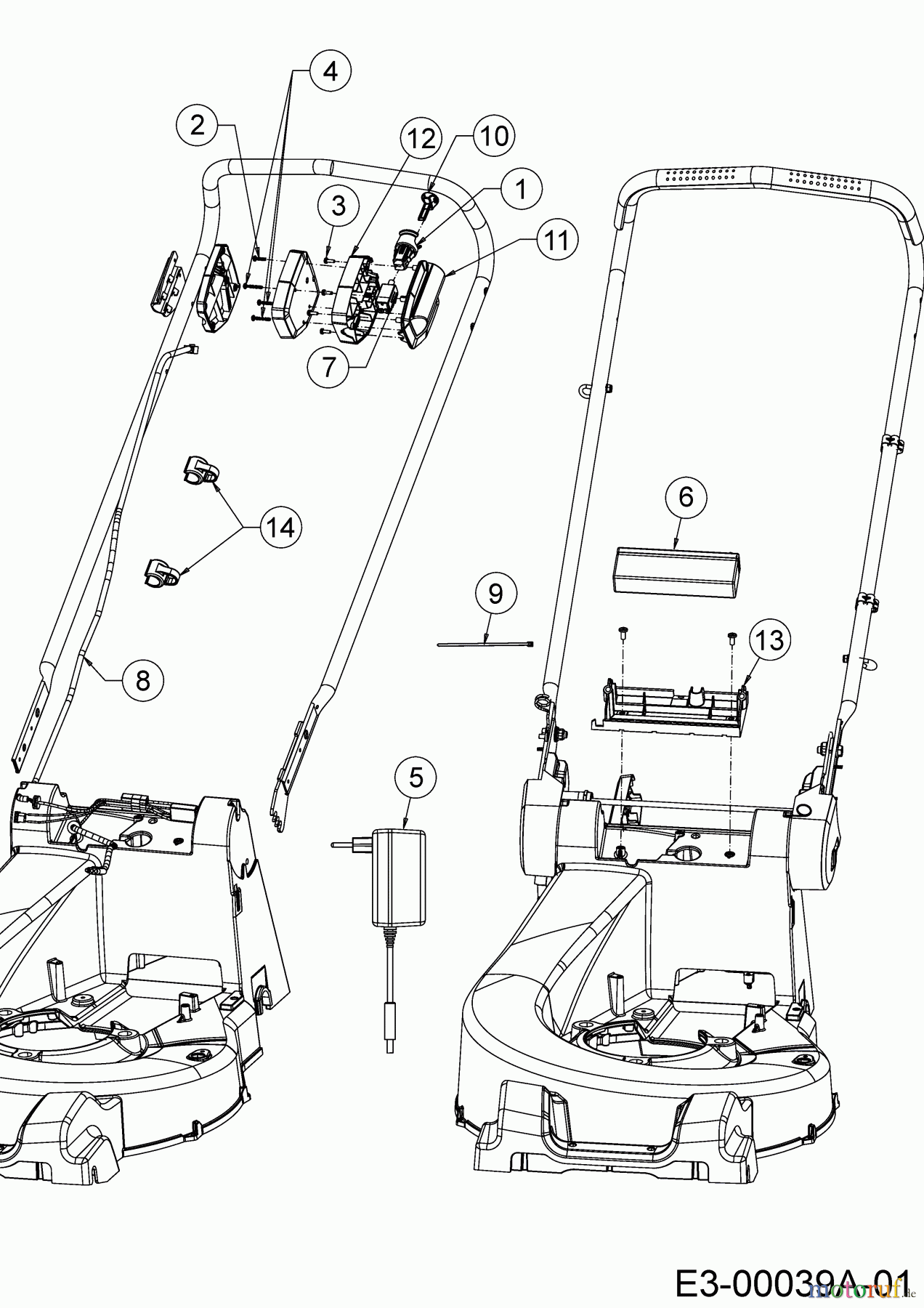  Cub Cadet Motormäher mit Antrieb XM2 ER53E 12ARZA9A603  (2018) Elektroteile