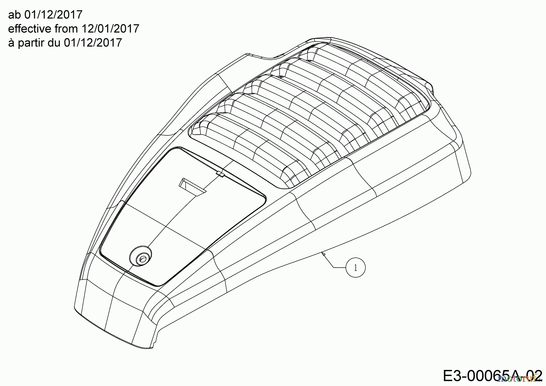  WOLF-Garten Expert Motormäher Expert 460 11B-TUKC650   (2018) Motorhaube M9A ab 01/12/2017