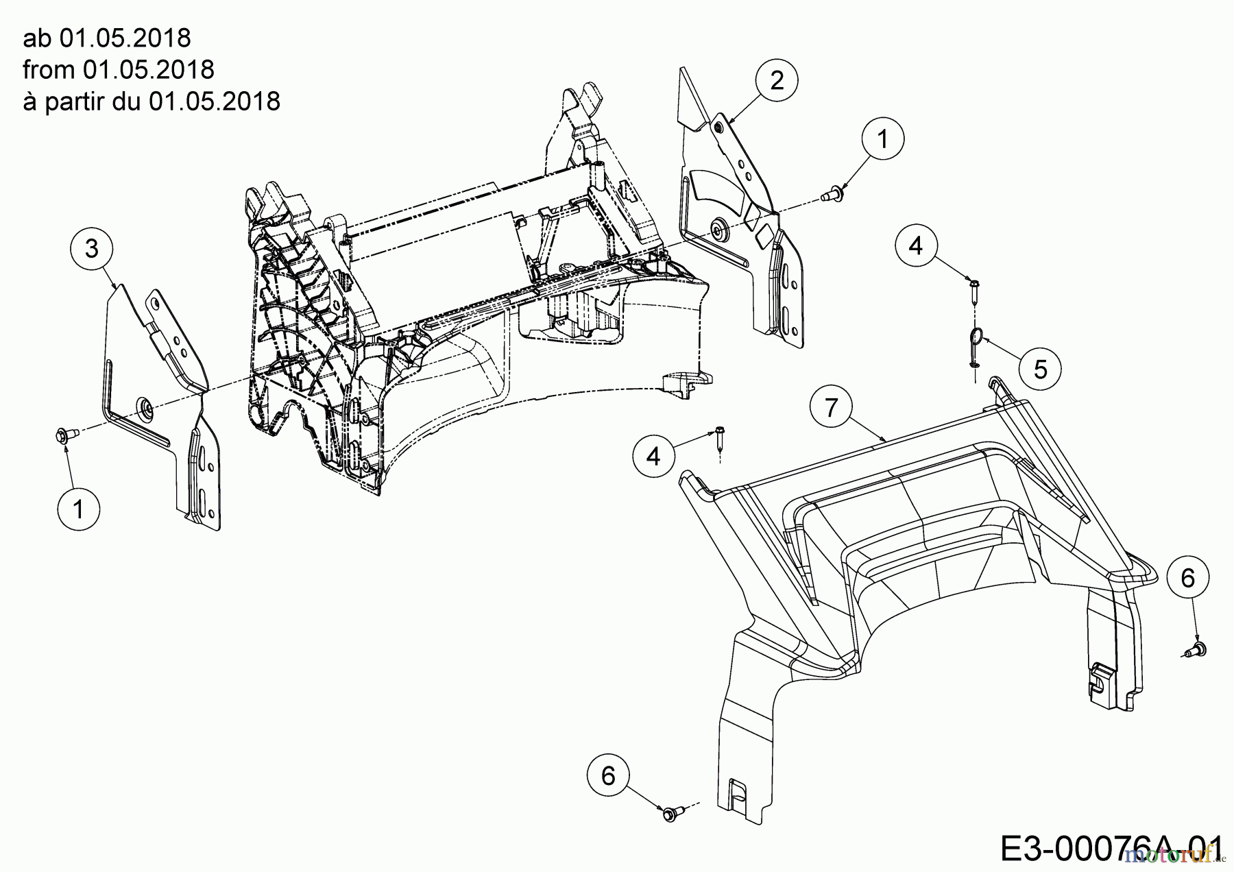  Wolf-Garten Motormäher mit Antrieb A 460 ASPHW 12AWTV5E650  (2018) Abdeckung hinten ab 01.05.2018