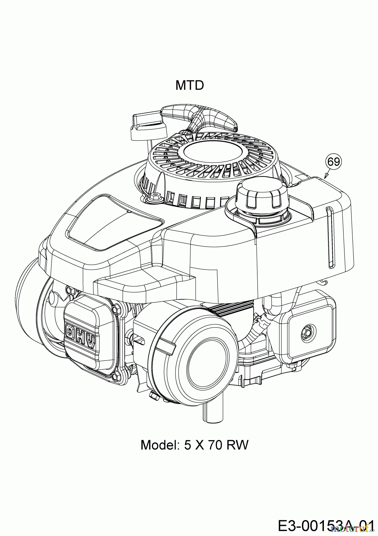  Cub Cadet Motormäher mit Antrieb LM3 ER53 12AQC6J4603   (2018) Motor MTD