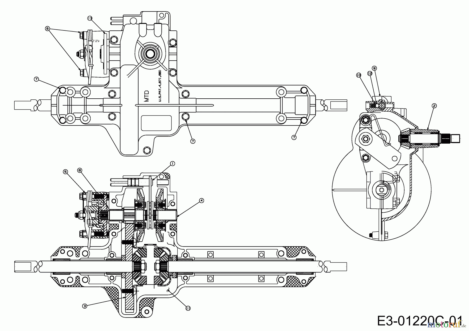  Gutbrod Rasentraktoren SC Edition 13B-334-690  (2012) Getriebe