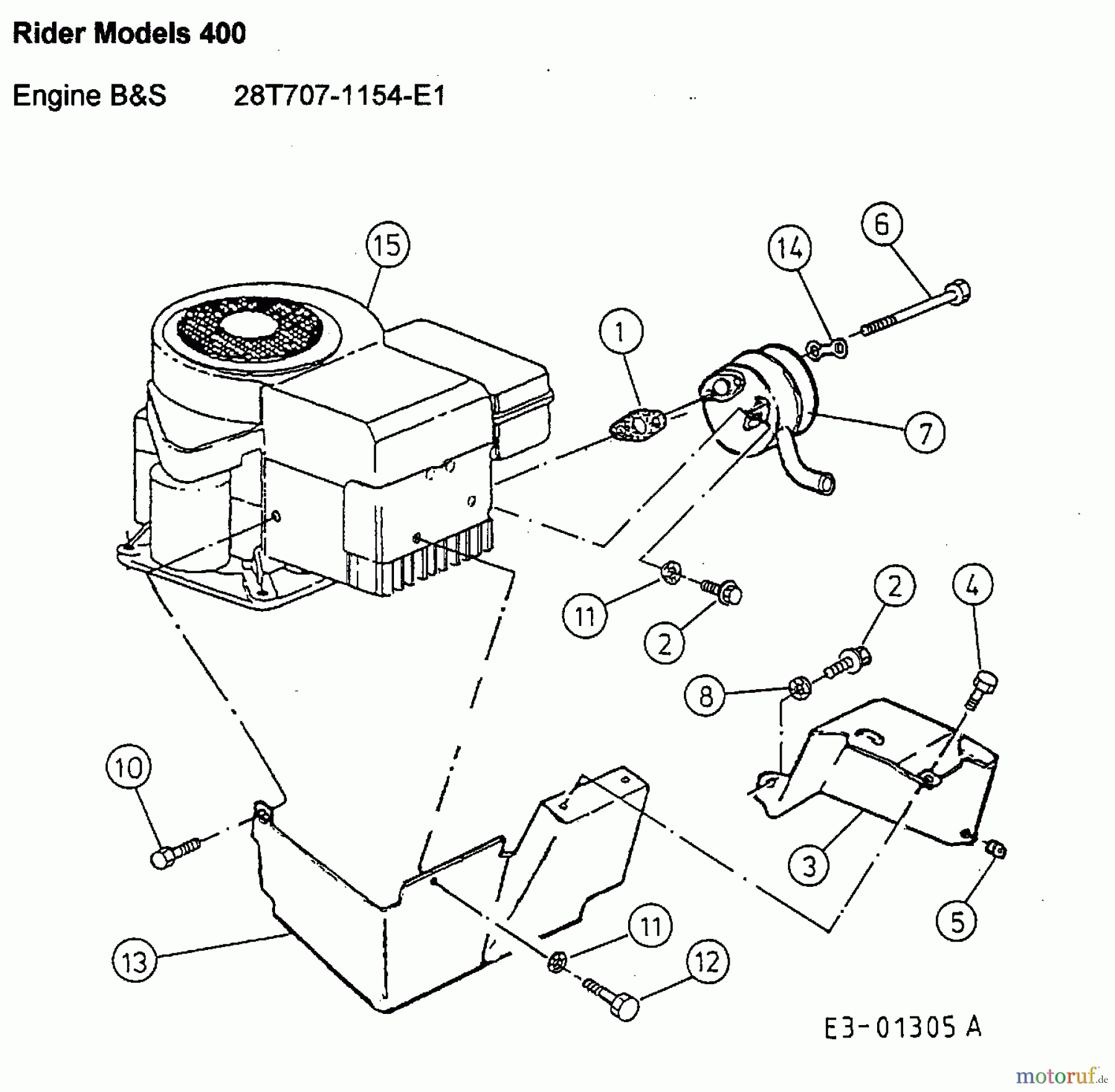  MTD Rasentraktoren B 13 13AA470F600  (2000) Motorzubehör
