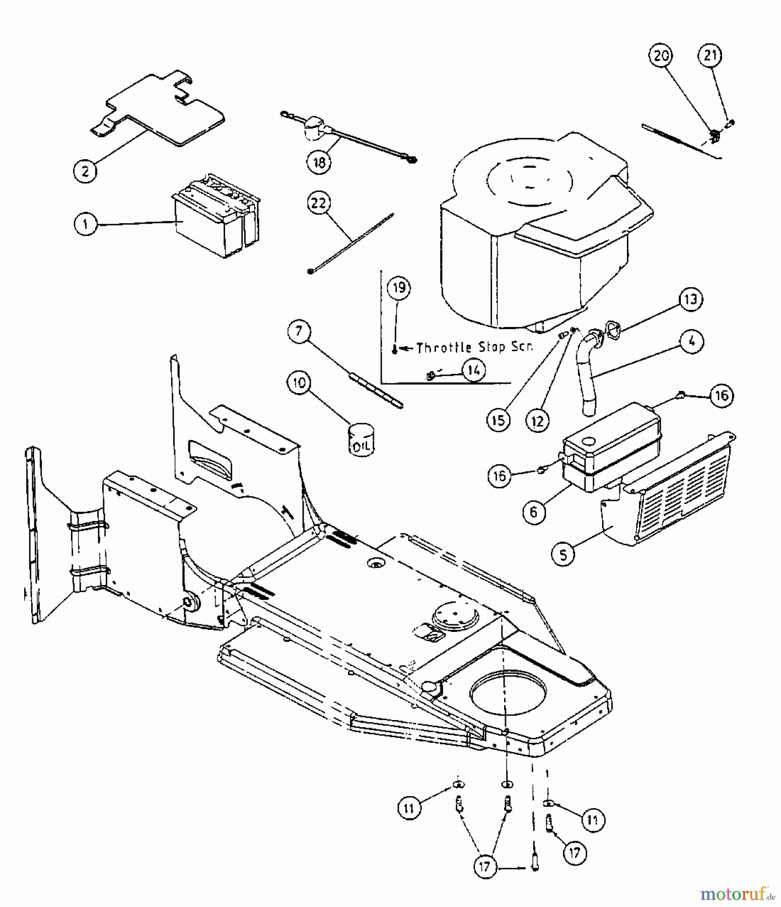  MTD ältere Modelle Rasentraktoren H 145 13AP418F678  (2003) Motorzubehör