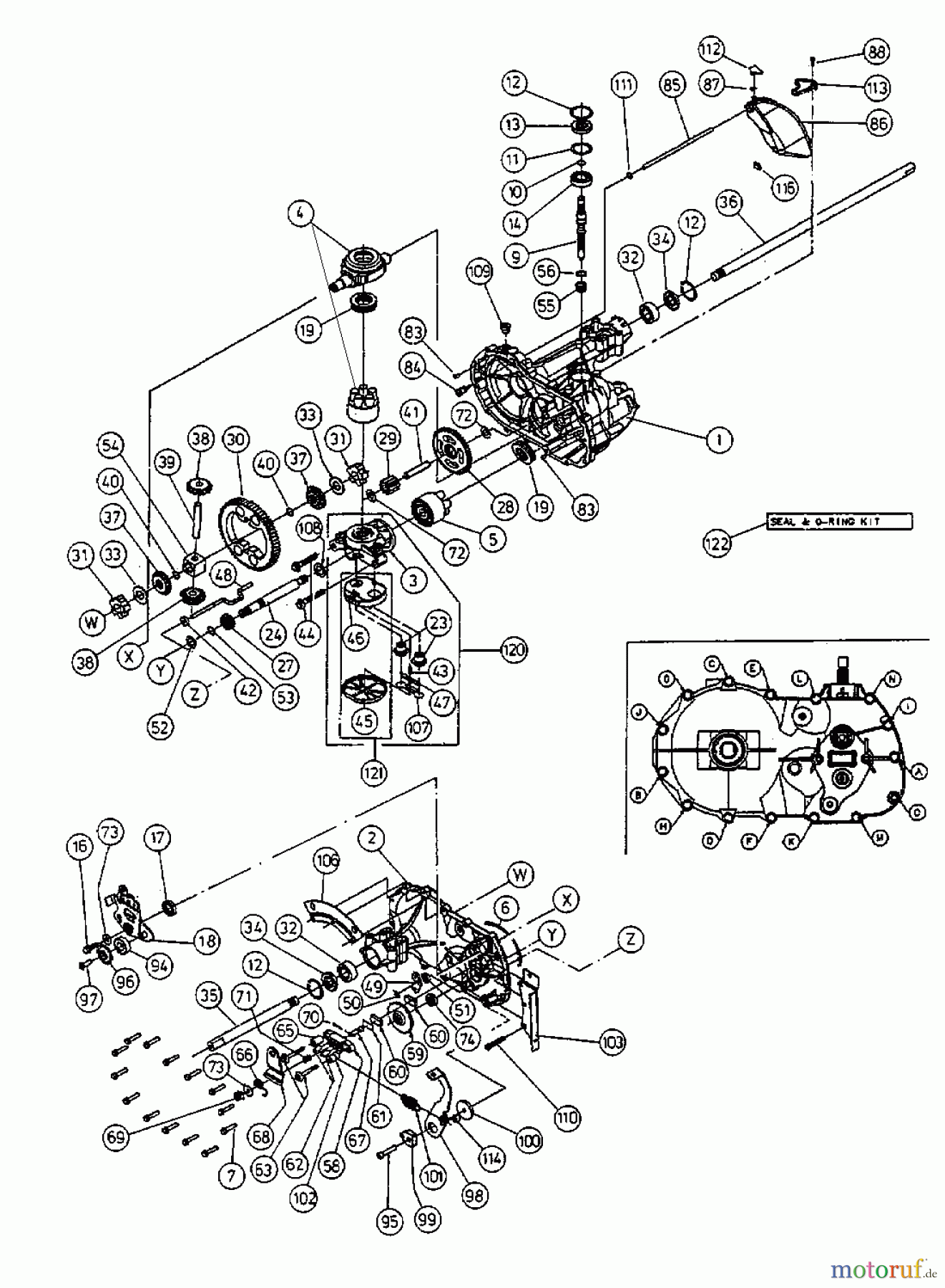 Yard-Man Rasentraktoren HF 4145 13AP414F643  (2000) Hydrostat 618-0389A