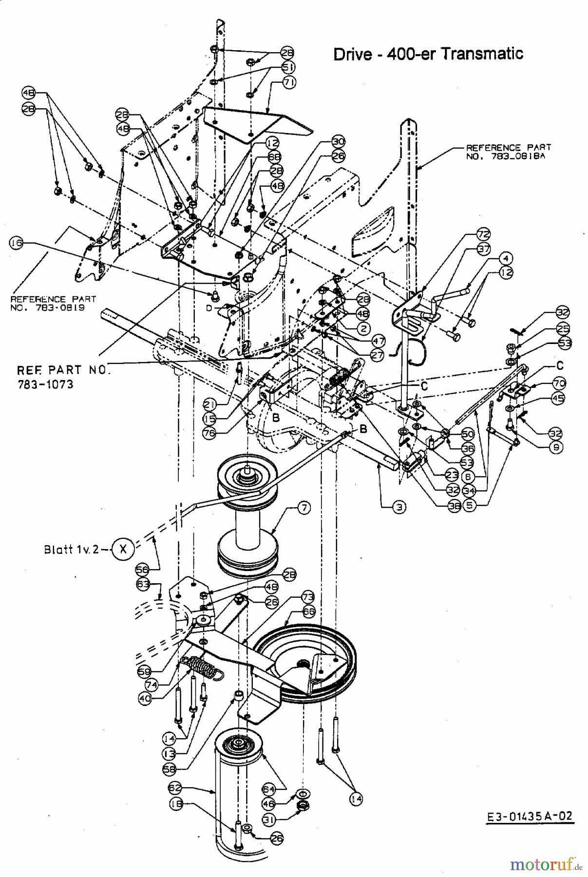  MTD Rasentraktoren RH 125/92 13A3458E600  (2003) Fahrantrieb