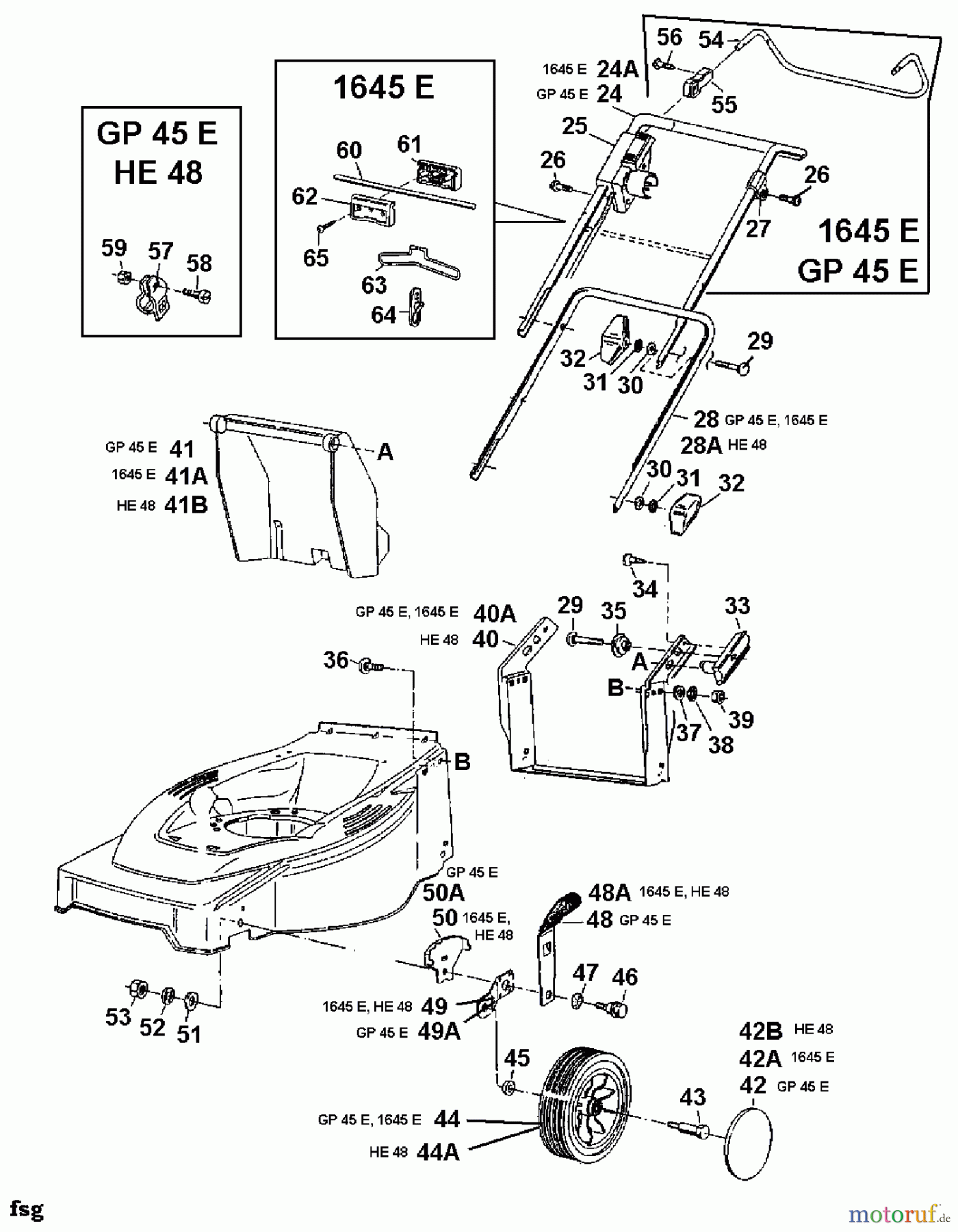  Genius Pro Elektromäher GP 45 E 18B-T1H-667  (2000) Grundgerät