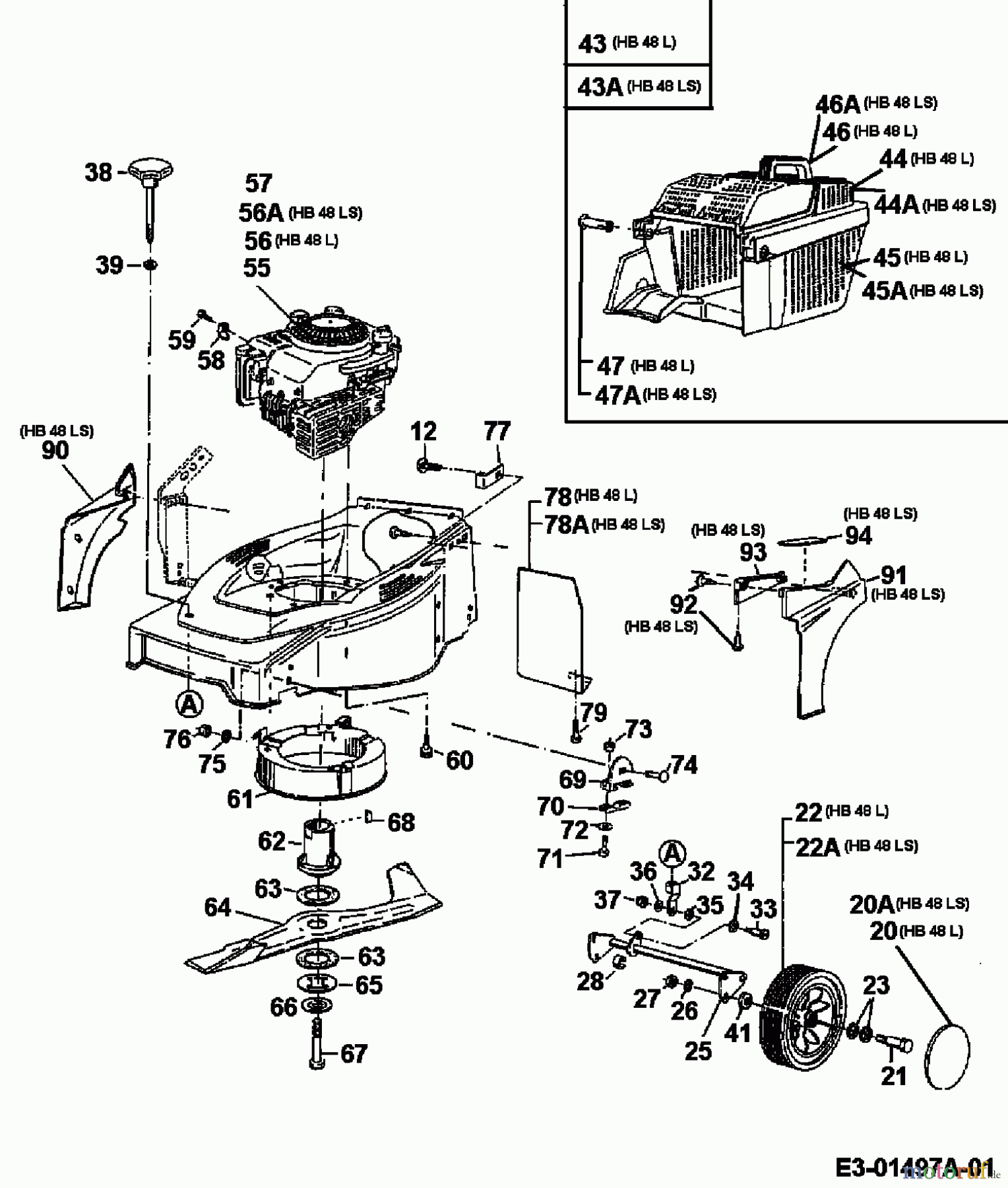  Gutbrod Motormäher HB 48 L 11C-T58V604  (2000) Grundgerät