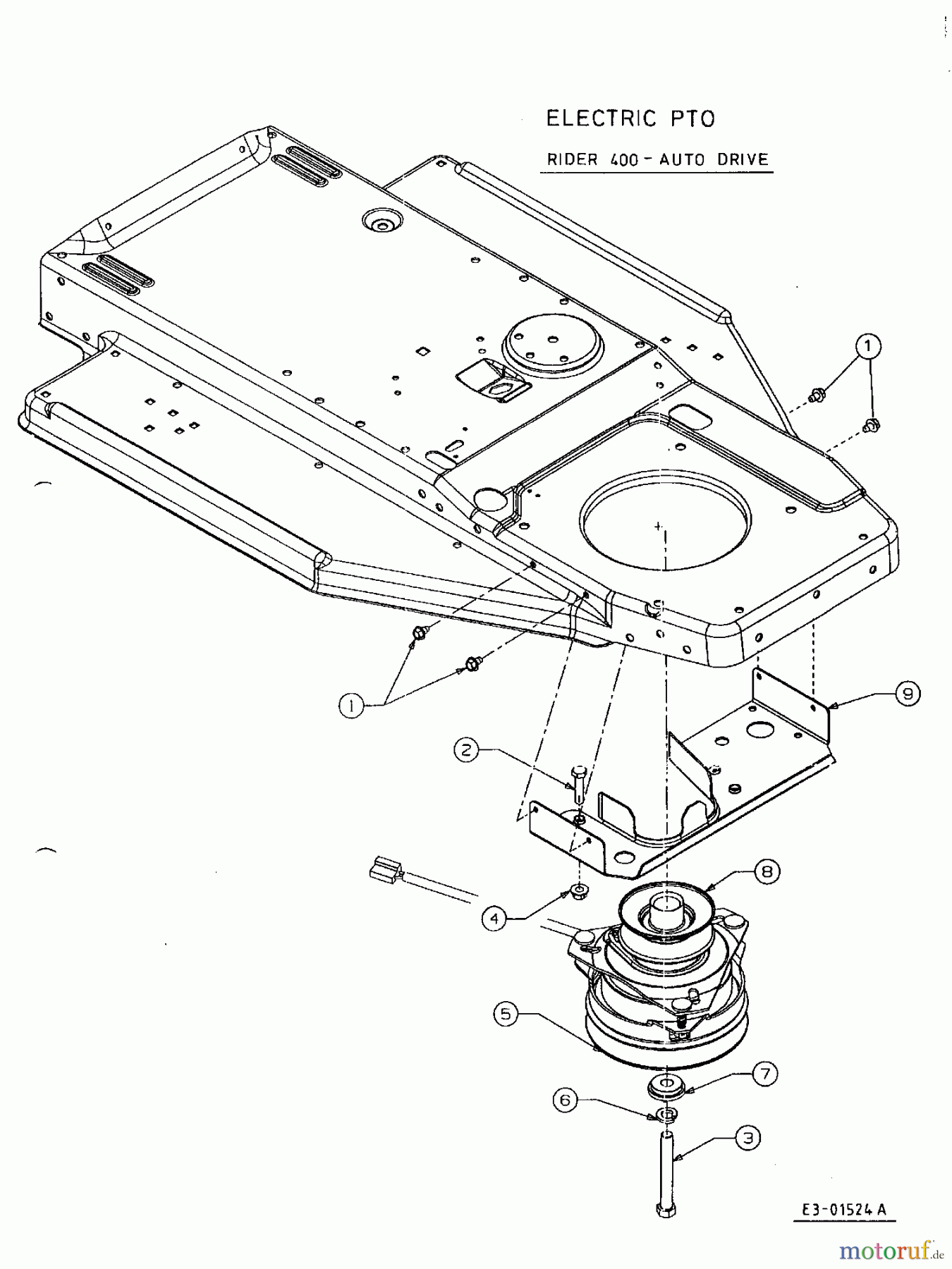  Yard-Man ältere Modelle Rasentraktoren AE 4160 13AE404E643  (2002) Elektromagnetkupplung, Motorkeilriemenscheibe