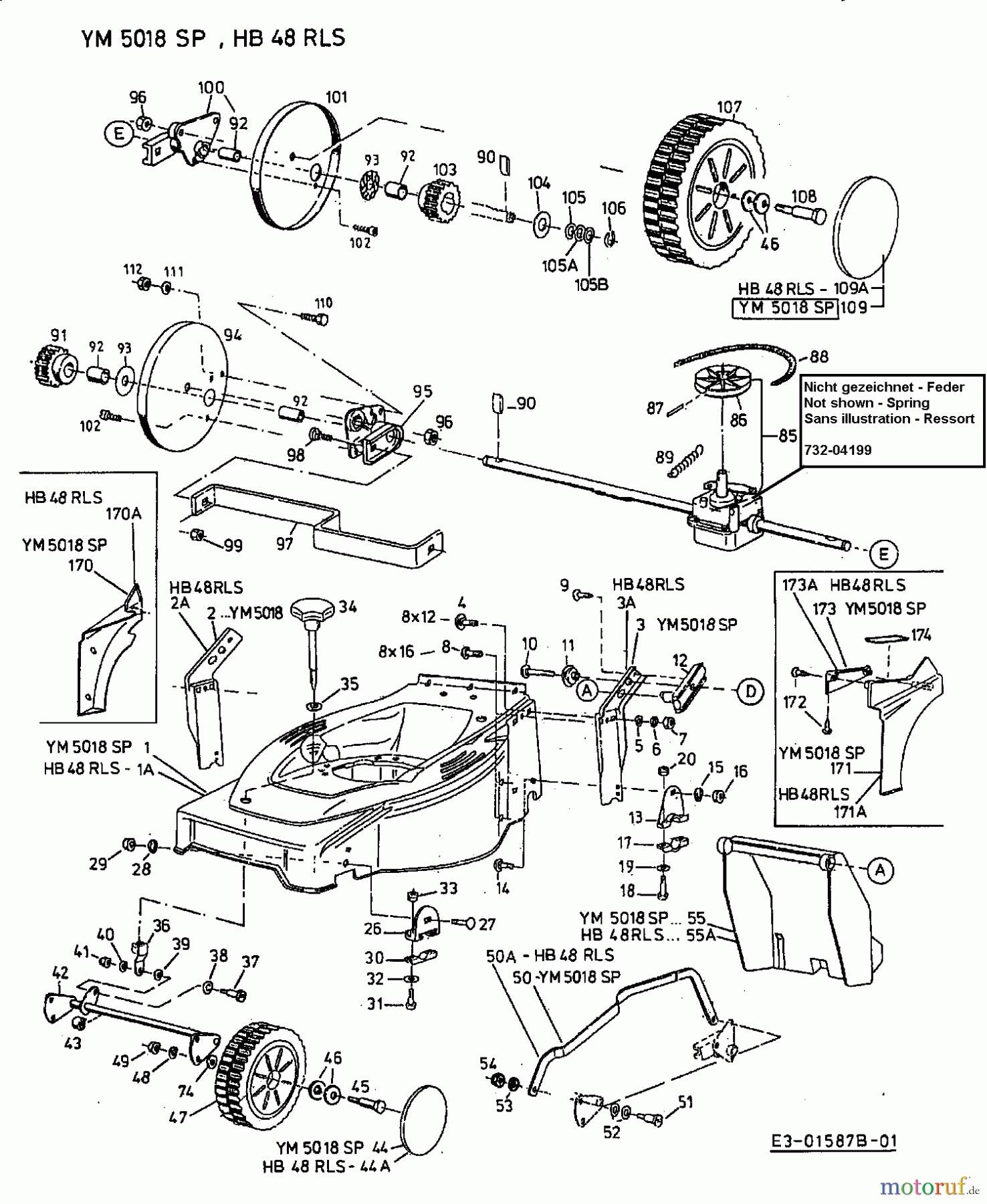  Yard-Man Motormäher mit Antrieb YM 5018 SP 12C-T78F643  (2002) Grundgerät