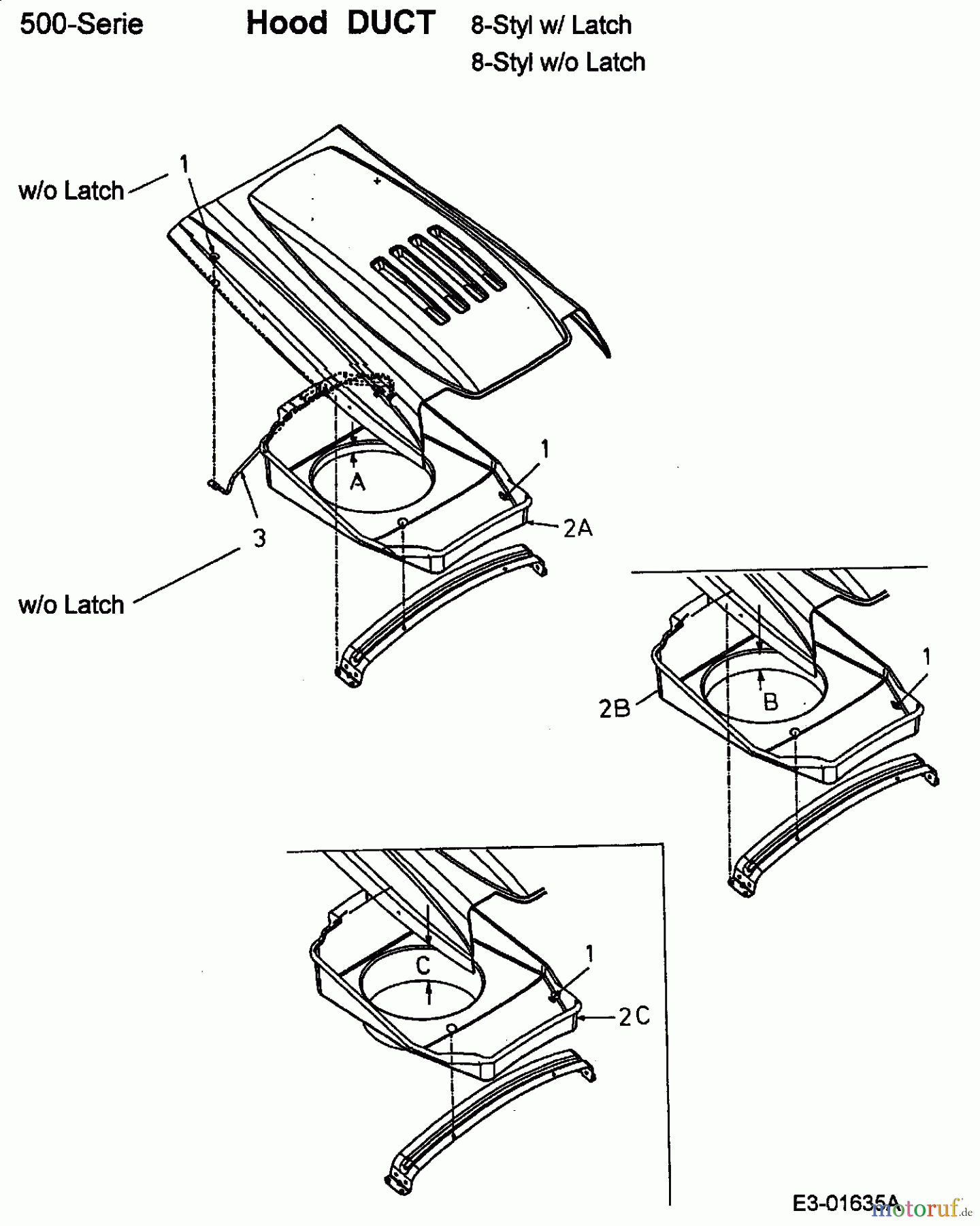  MTD ältere Modelle Rasentraktoren SN 155 H 13BP518N670  (2003) Luftführung