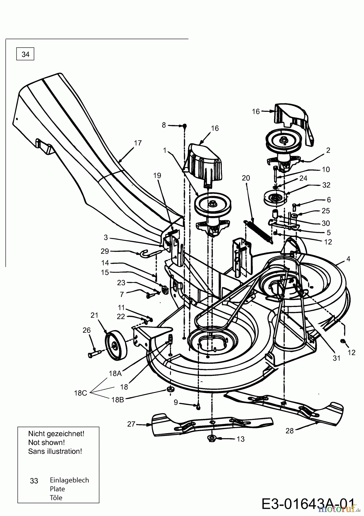  MTD Rasentraktoren SN 170 A 13AP518N670  (2002) Mähwerk N (41