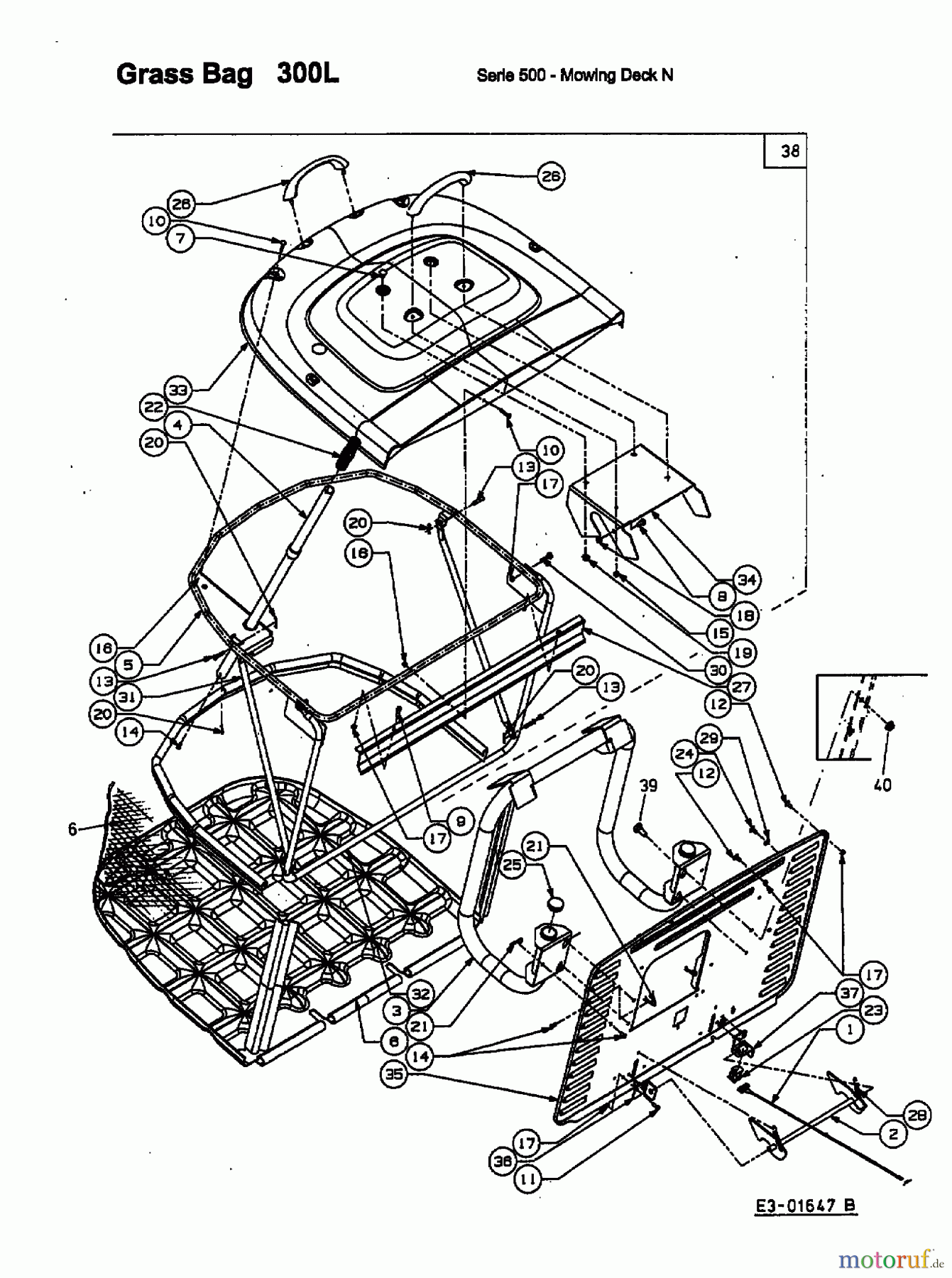  MTD ältere Modelle Rasentraktoren SN 135 A 13AA508N678  (2002) Grasfangvorrichtung