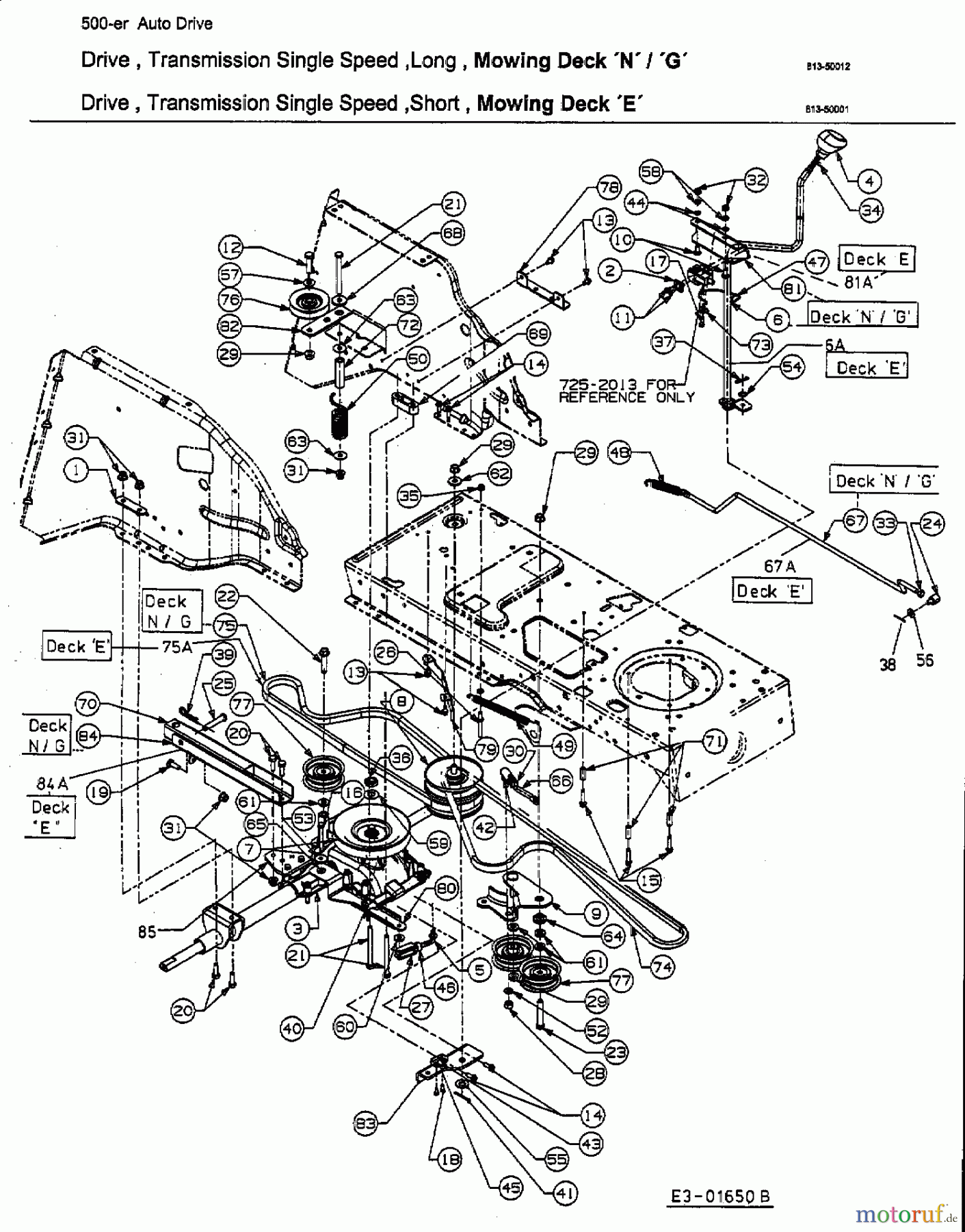  MTD ältere Modelle Rasentraktoren SN 210 A 13BO508N678  (2003) Fahrantrieb