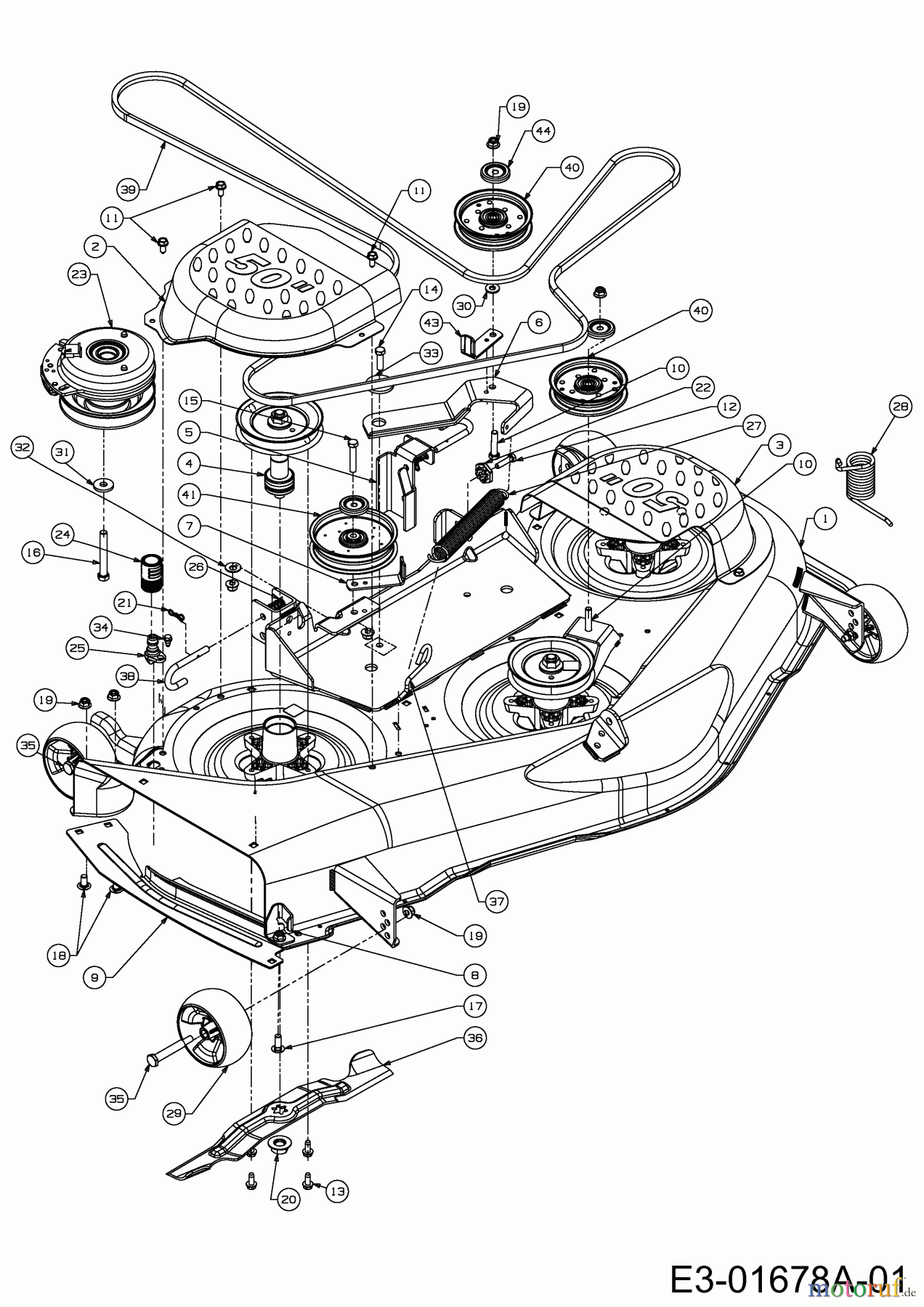  Troy-Bilt Zero Turn Mustang XP 50 17AFCACP011  (2013) Mähwerk P (50