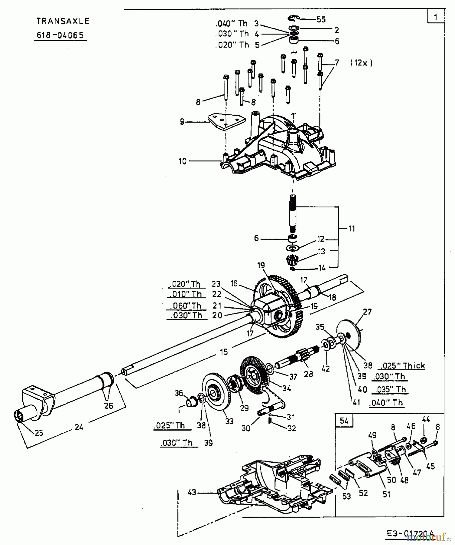  MTD ältere Modelle Rasentraktoren JN 150 A 13AA488N678  (2004) Getriebe