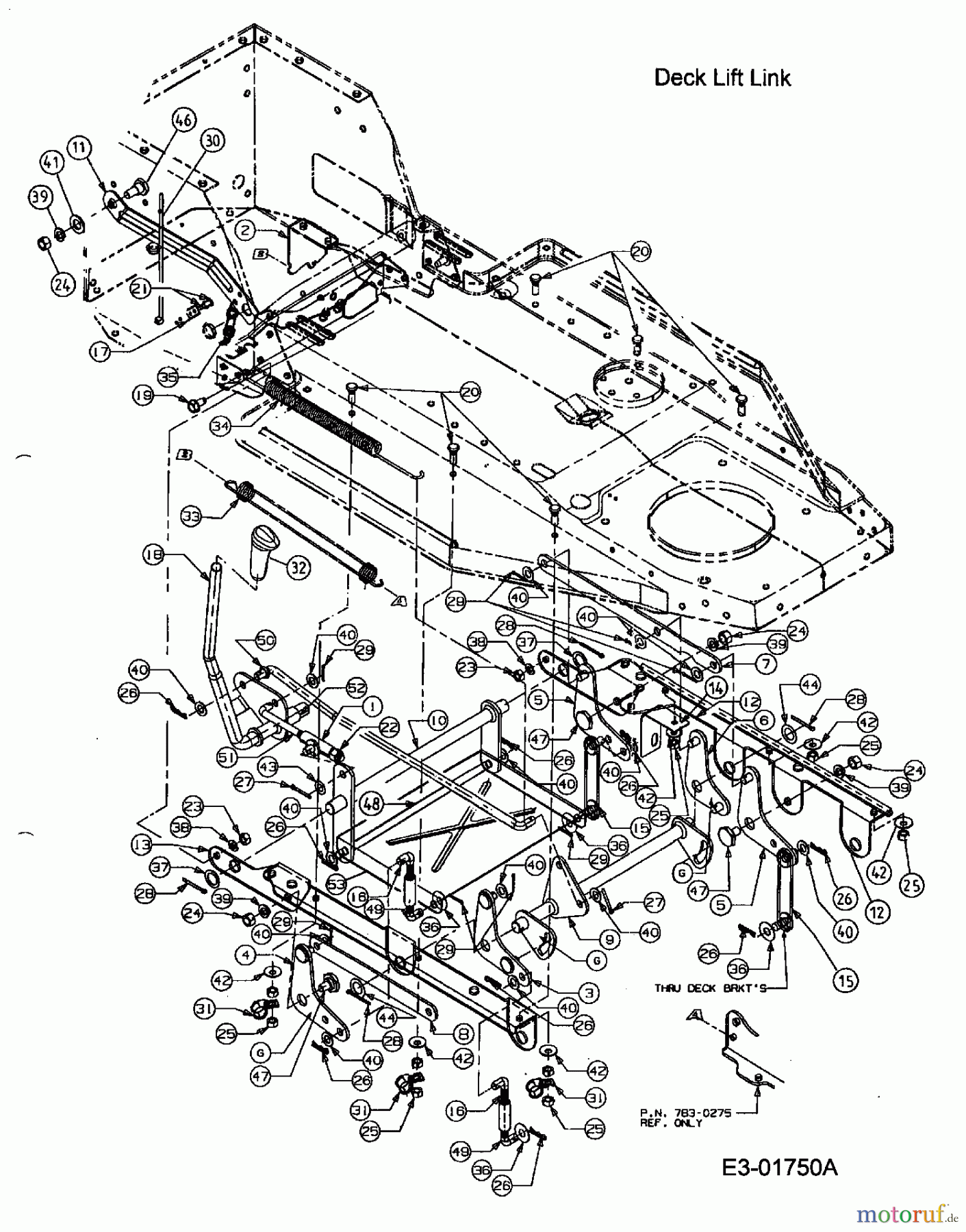  Efco Rasentraktoren Formula 96 M 13AC479F637  (2003) Mähwerksaushebung
